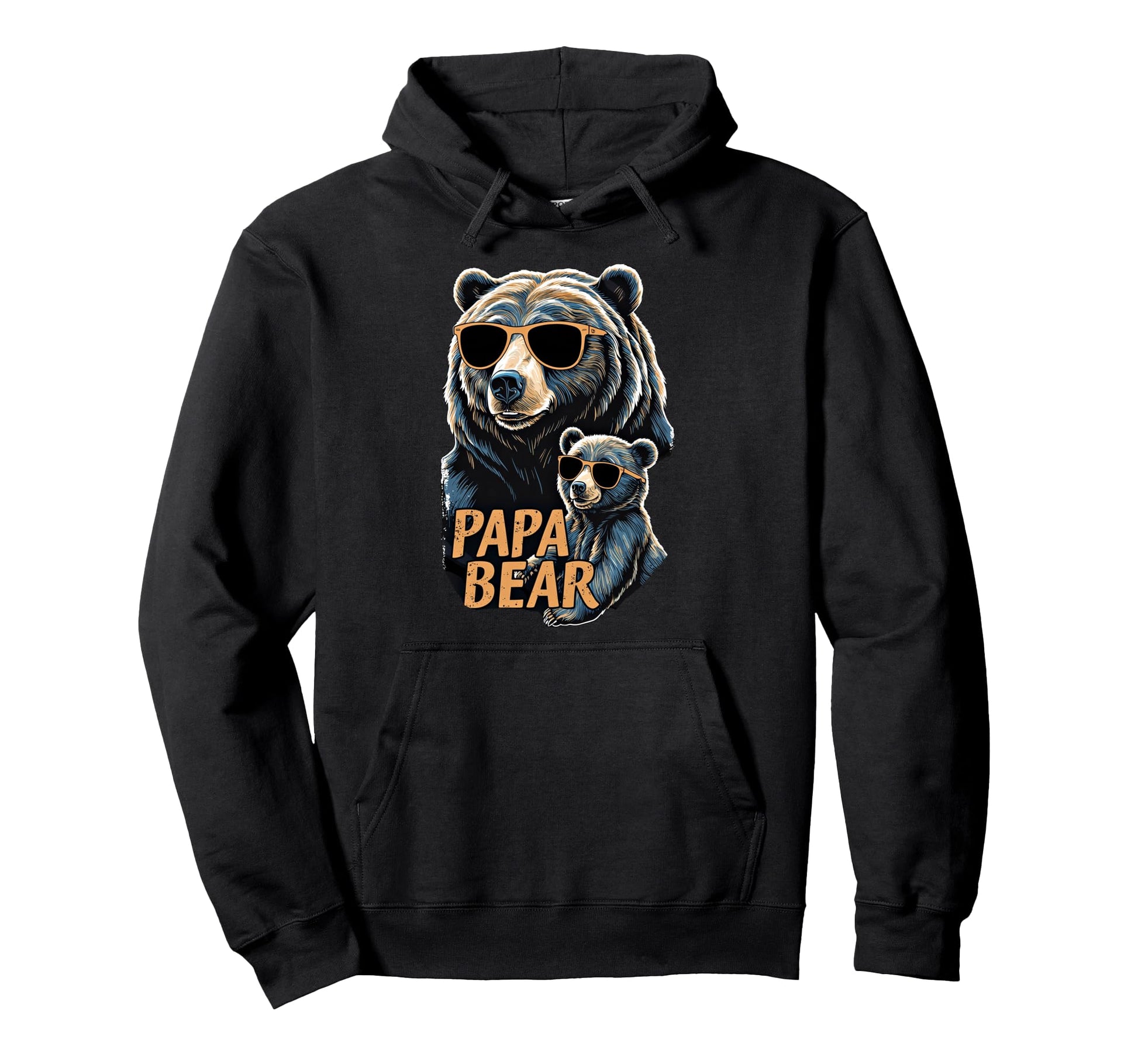 Papa Bear Husband Father Family Fathers Hoodie - Minimalist Print Unisex - T-Shirt, Sweatshirt, Hoodie