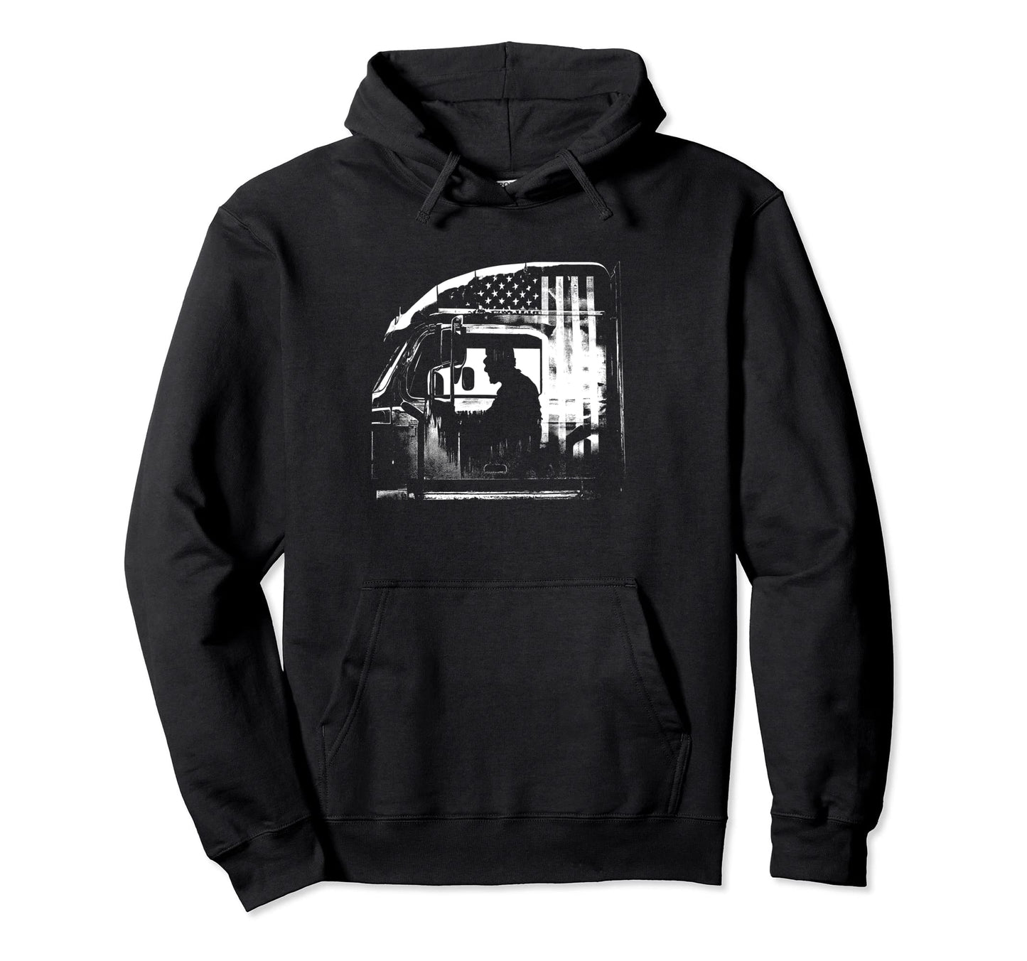Funny Trucker American Big Rigs Hoodie - Fun Novelty Design for Adults - T-Shirt, Sweatshirt, Hoodie