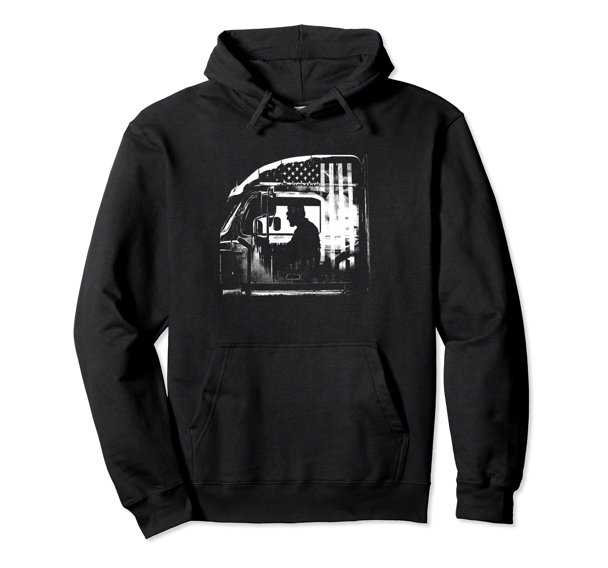 Funny Trucker American Big Rigs Hoodie - Fun Novelty Design for Adults - T-Shirt, Sweatshirt, Hoodie