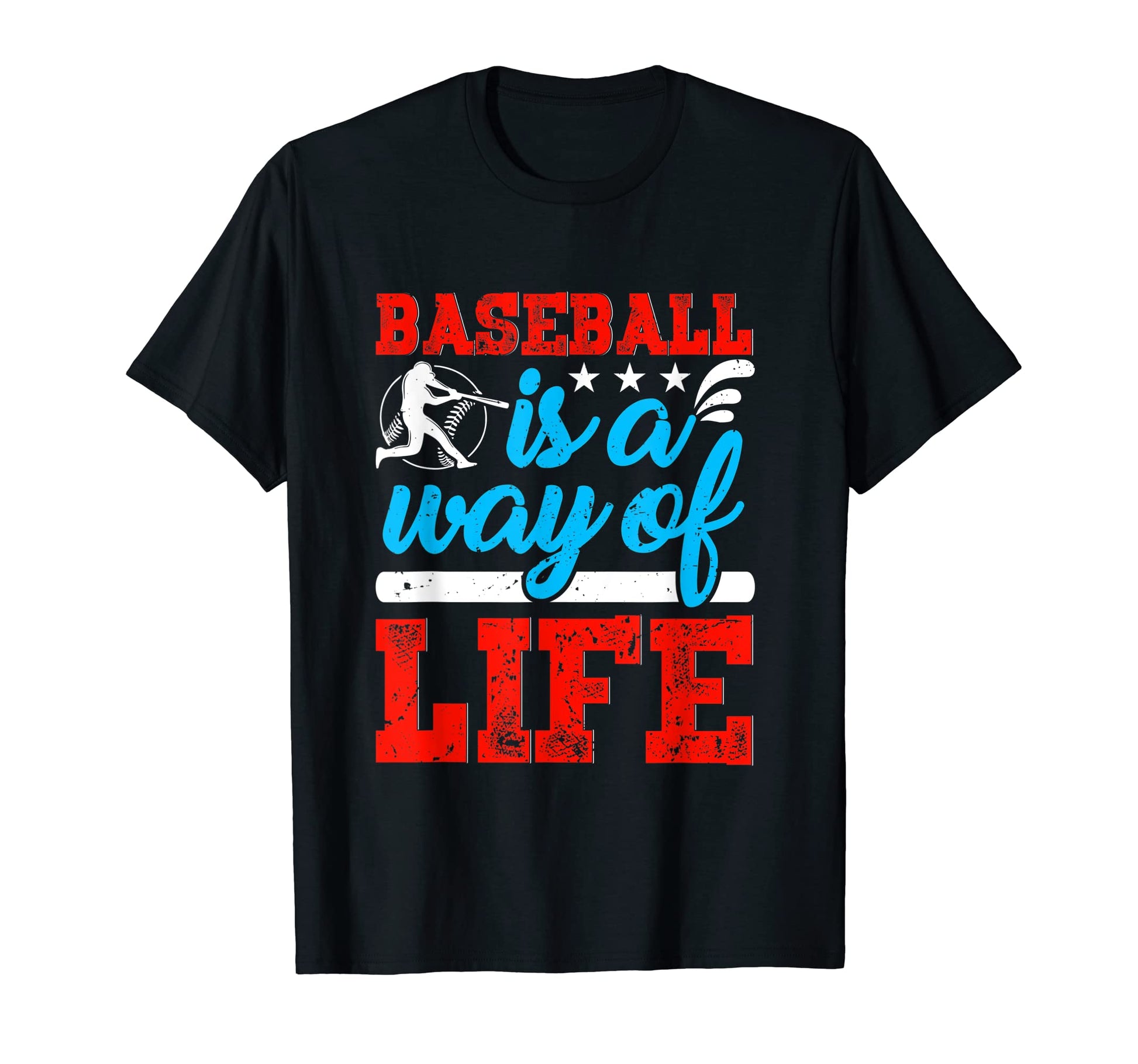 Baseball Is Way Life Baseball Player T-Shirt - Custom Art Print for Adults - T-Shirt, Sweatshirt, Hoodie