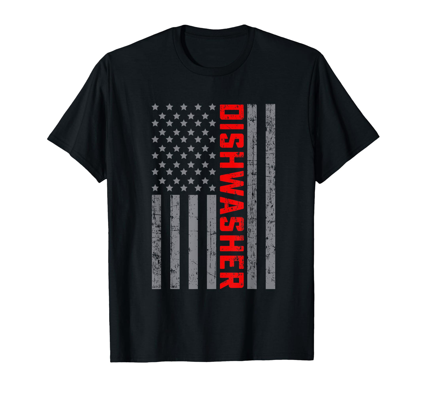 American Flag Dishwasher Us Flag Dad T-Shirt - Graphic Print Unisex - T-Shirt, Sweatshirt, Hoodie