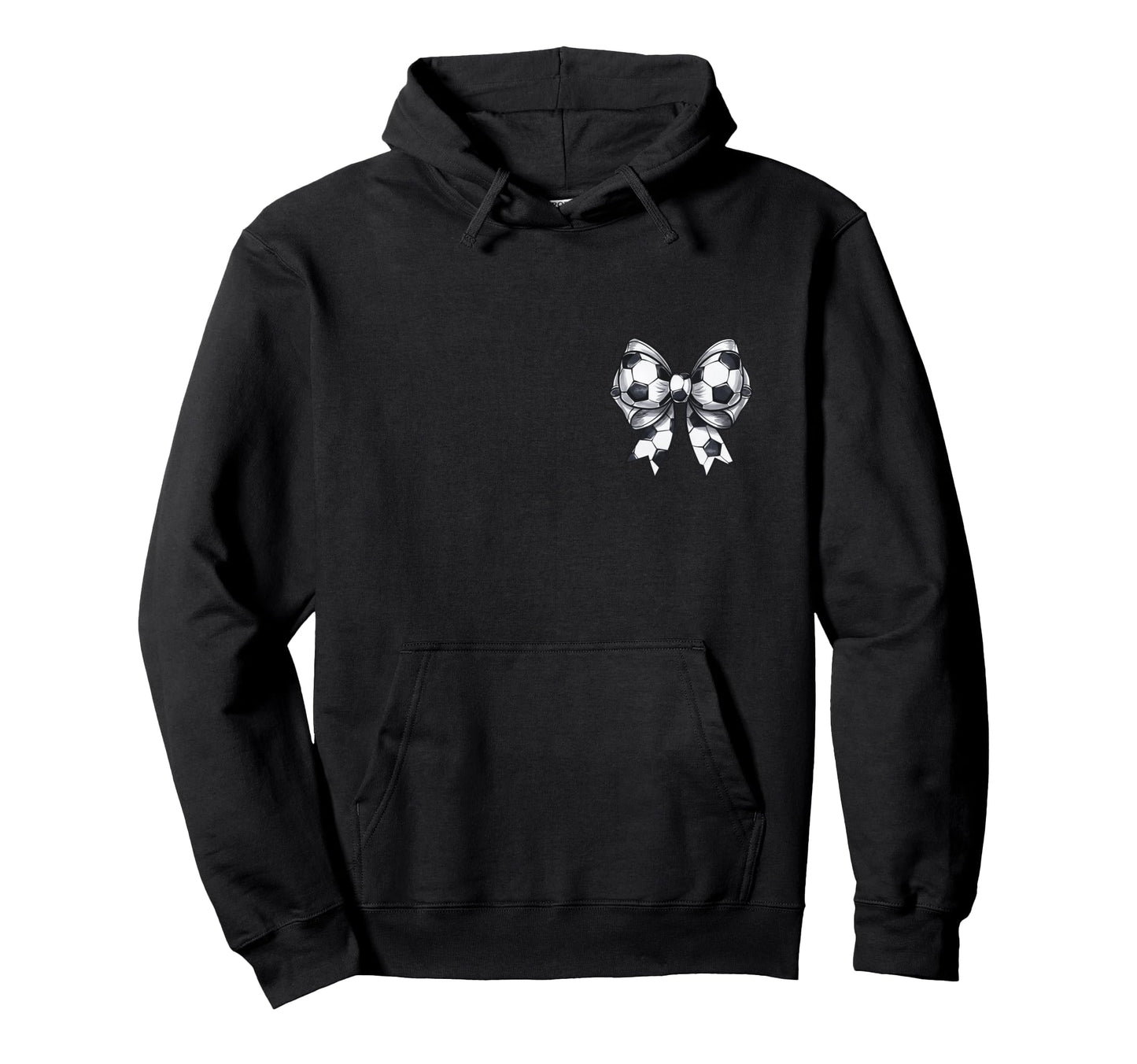 Soccer Mama Coquette Bow Front Back Hoodie - Streetwear Style for Adults - T-Shirt, Sweatshirt, Hoodie