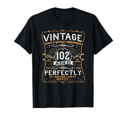 102 Year Old Born 1920 102Nd Birthday T-Shirt - Custom Art Print Unisex - T-Shirt, Sweatshirt, Hoodie