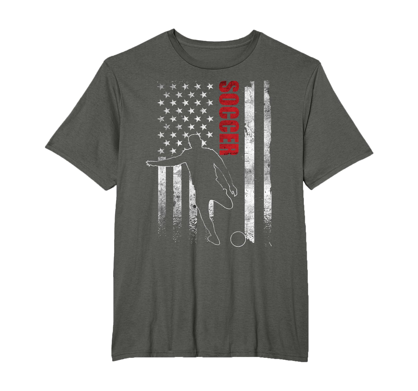 Soccer American Flag Soccer Player Us T-Shirt - Aesthetic Graphic Unisex - T-Shirt, Sweatshirt, Hoodie