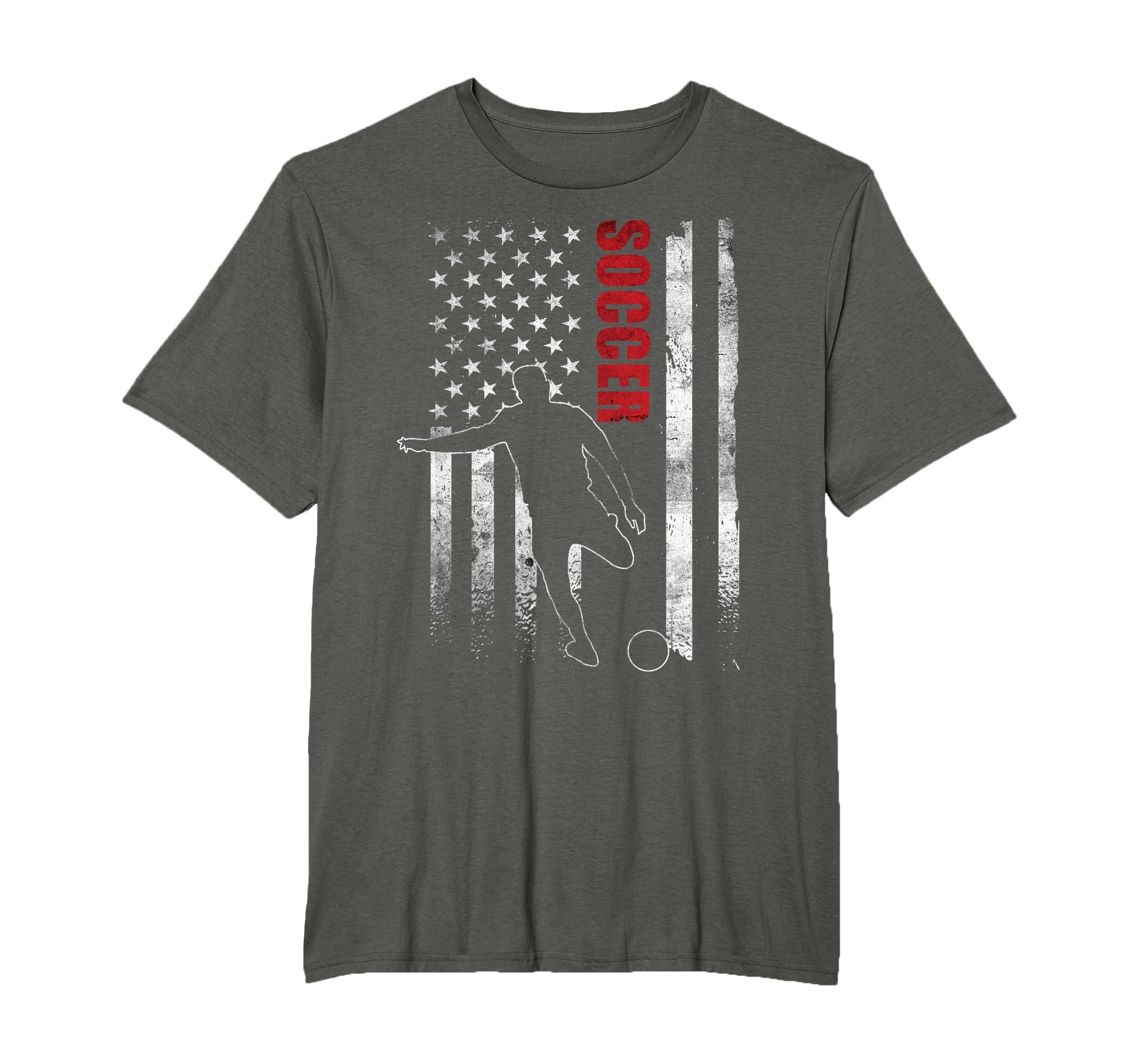 Soccer American Flag Soccer Player Us T-Shirt - Aesthetic Graphic Unisex - T-Shirt, Sweatshirt, Hoodie