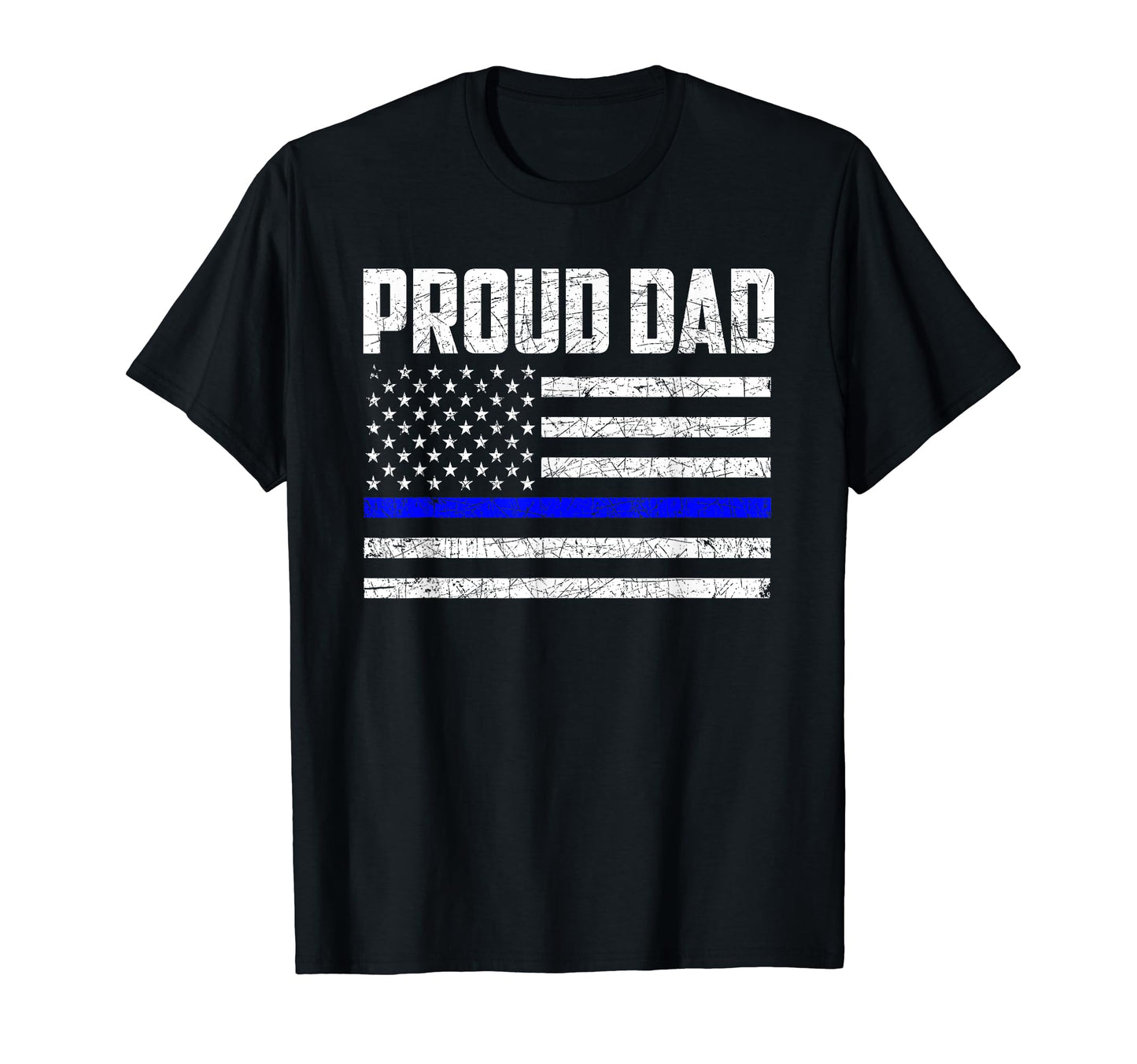 Fathers Day Police Officer Dad T-Shirt - Casual Everyday Wear Men Women - T-Shirt, Sweatshirt, Hoodie