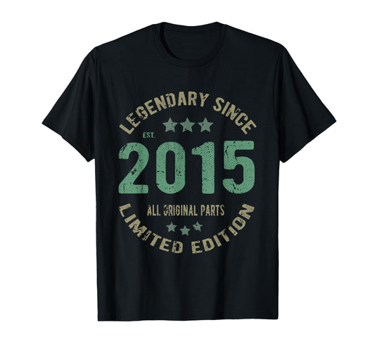 11 Years Old Bday Legend Since 2015 T-Shirt - Trendy Graphic Men Women - T-Shirt, Sweatshirt, Hoodie