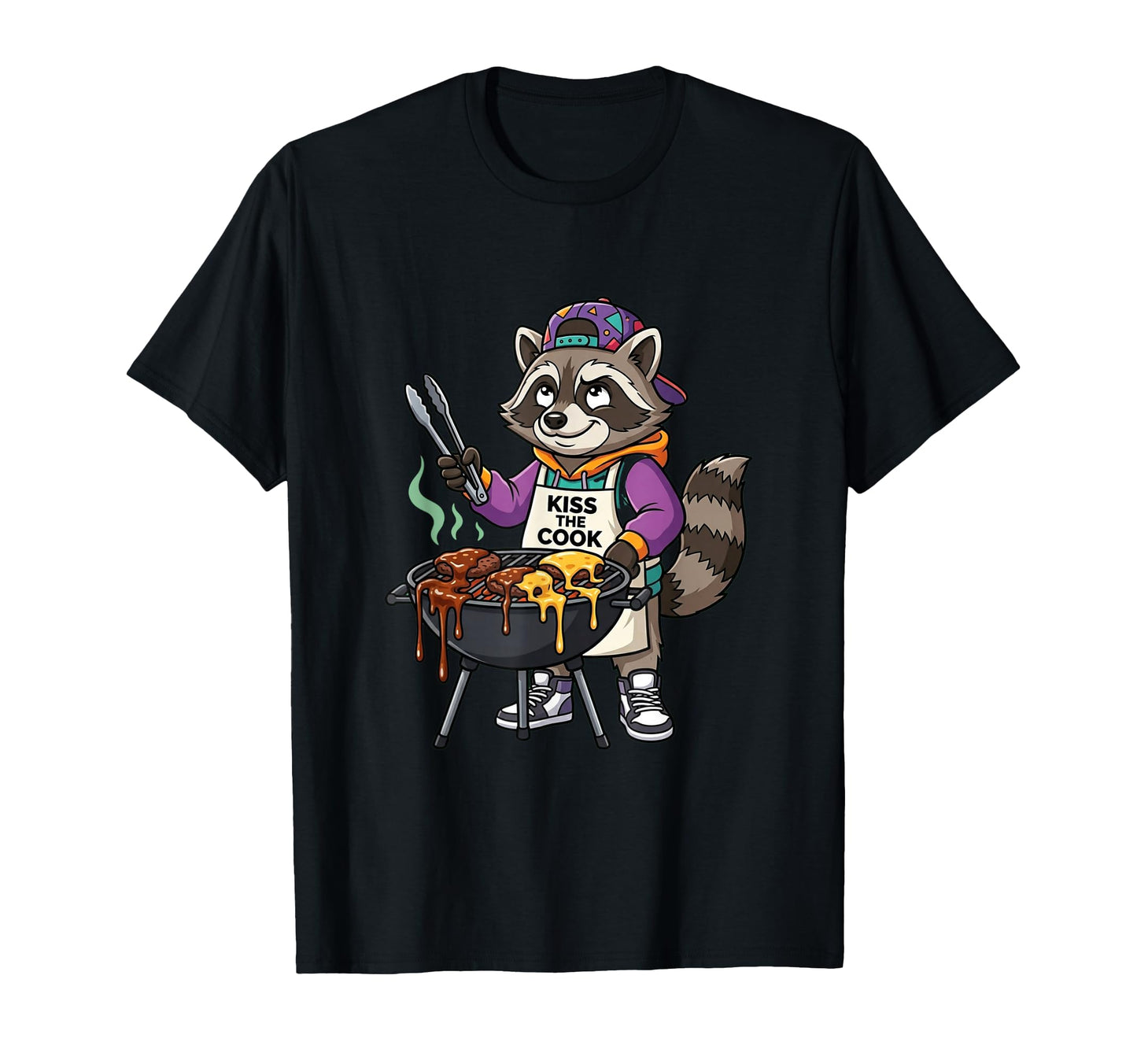 Funny Bbq Raccoon Cook Grilling Trash T-Shirt - Streetwear Style Men Women - T-Shirt, Sweatshirt, Hoodie
