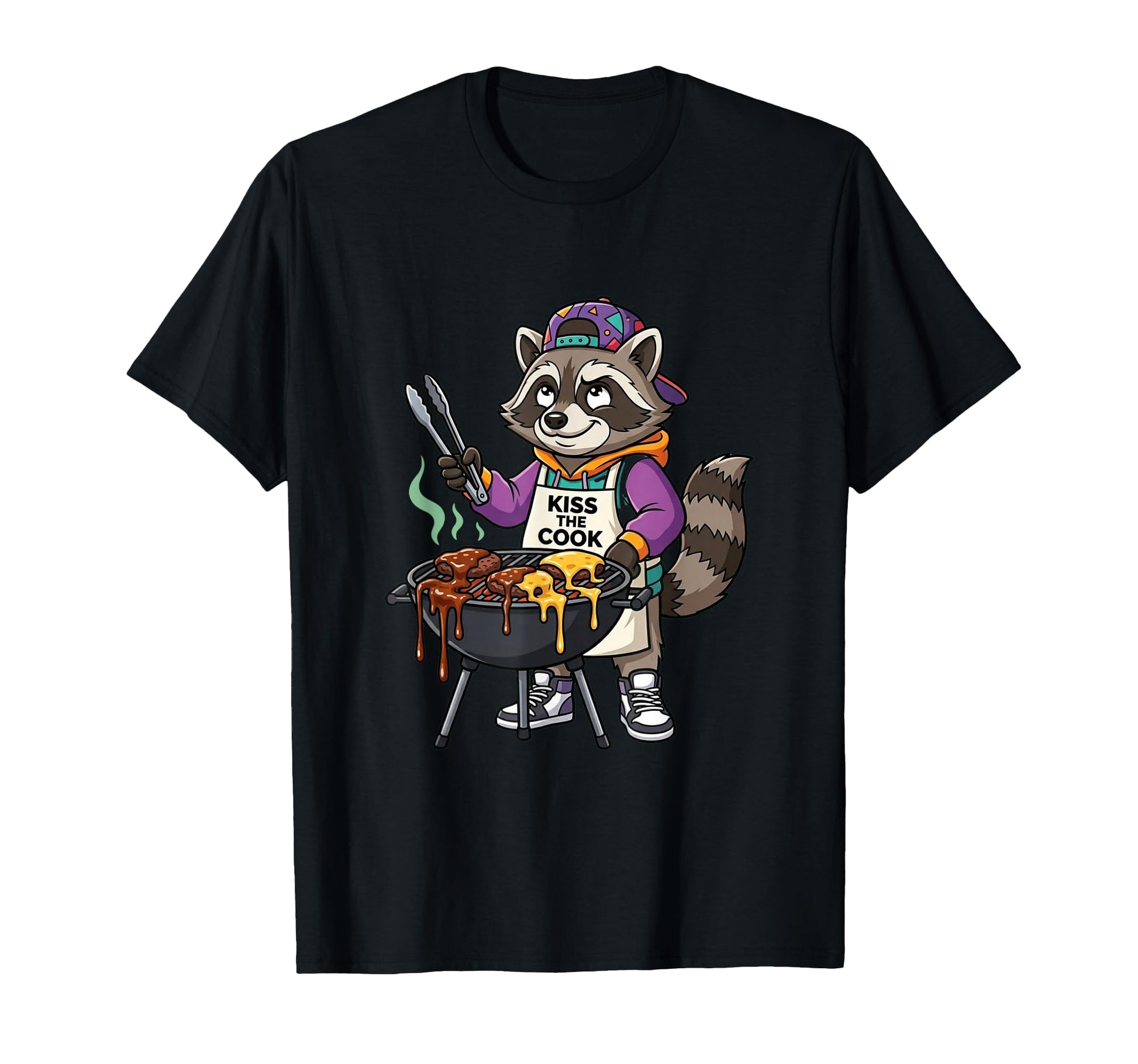 Funny Bbq Raccoon Cook Grilling Trash T-Shirt - Streetwear Style Men Women - T-Shirt, Sweatshirt, Hoodie