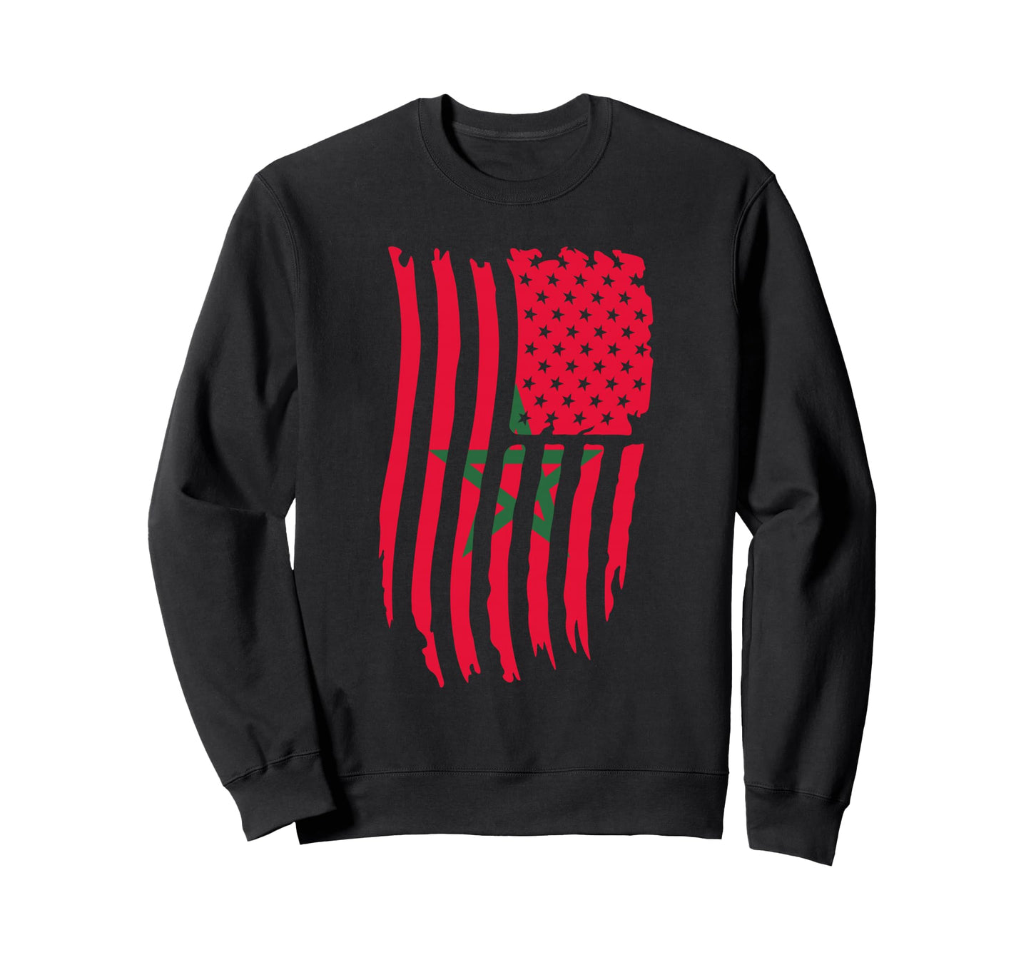 Moorish American Morocco Flag Sweatshirt - Custom Art Print Unisex - T-Shirt, Sweatshirt, Hoodie