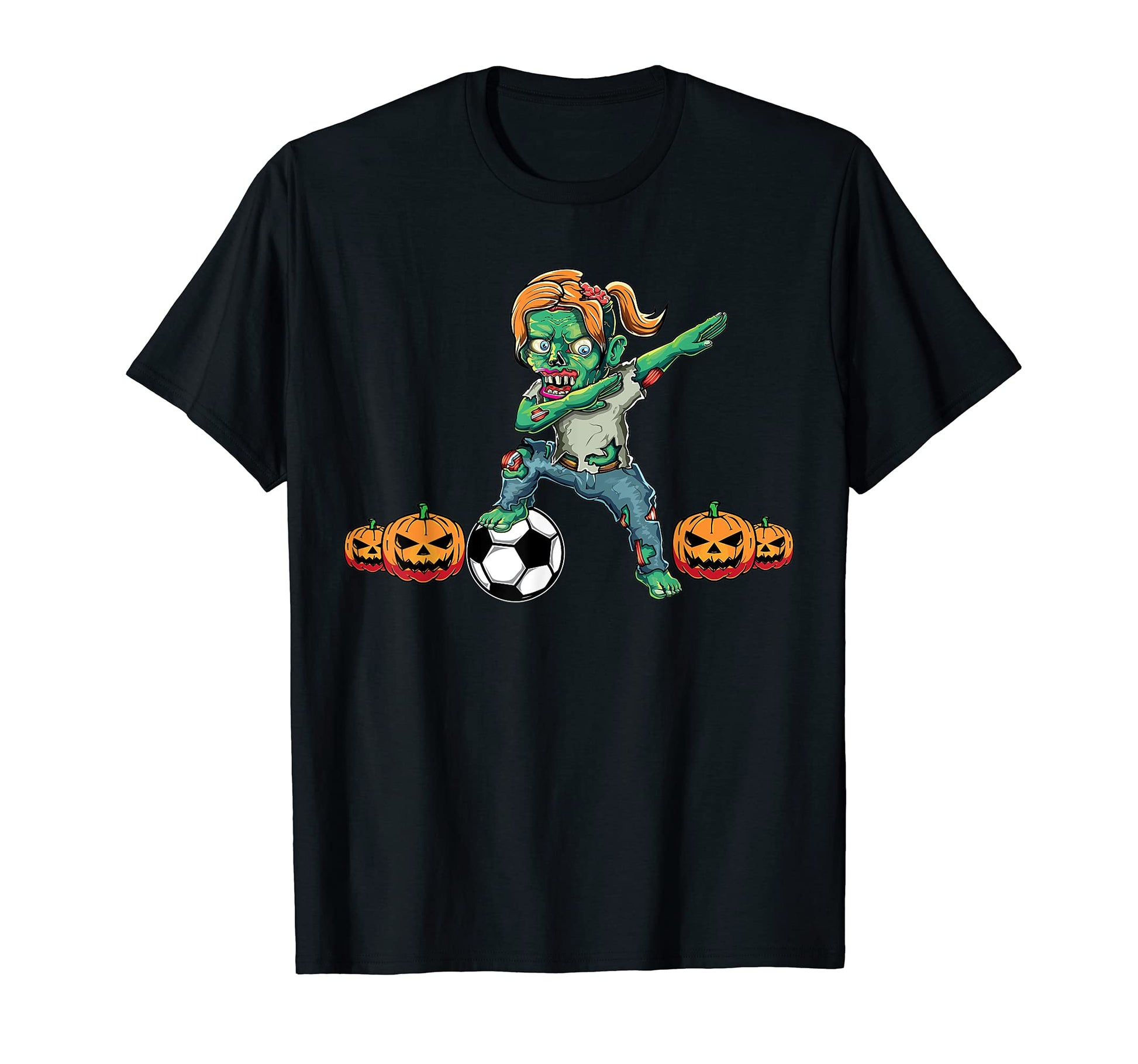 Female Zombie Halloween Soccer T-Shirt - Fun Novelty Design for Adults - T-Shirt, Sweatshirt, Hoodie