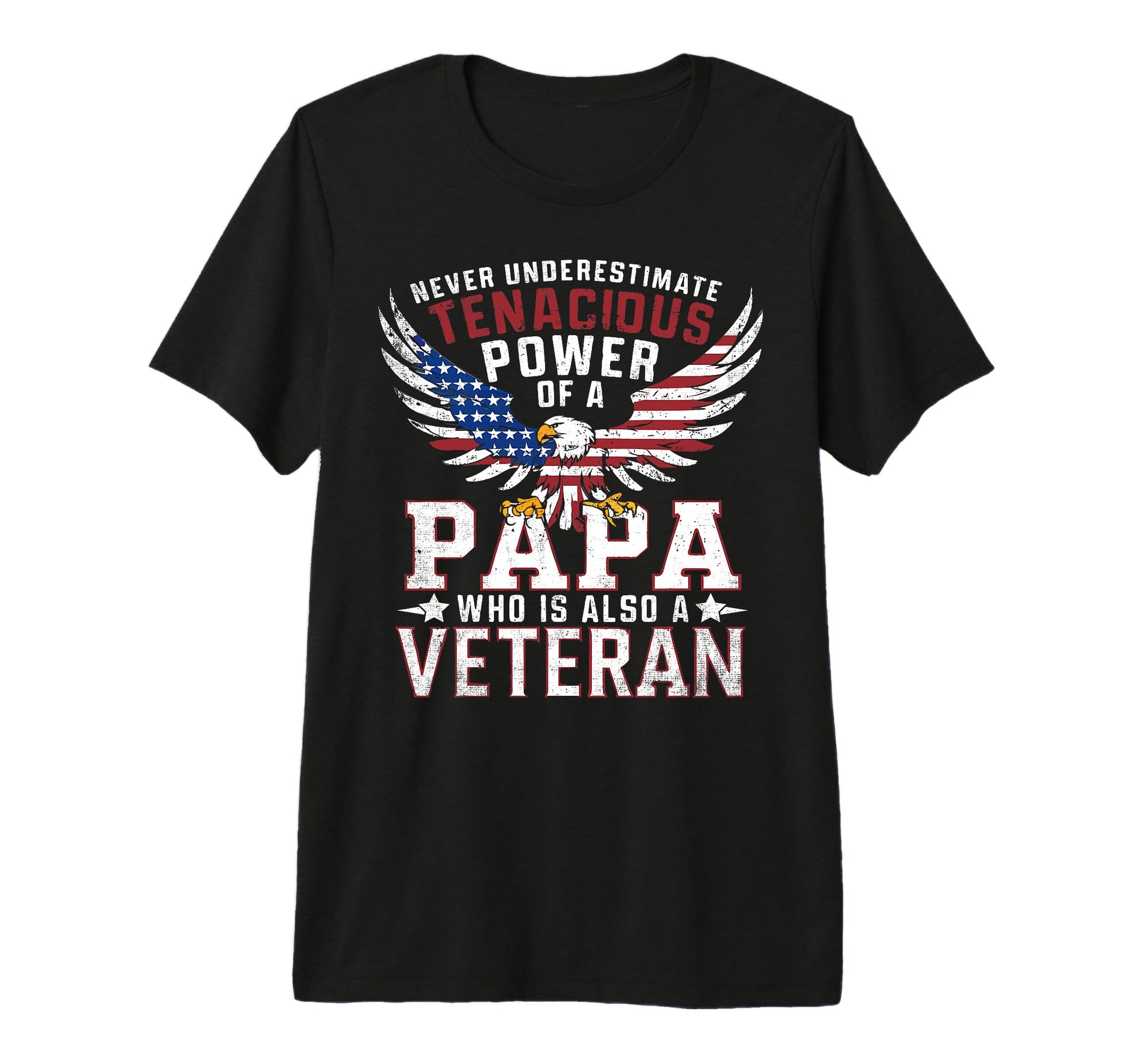 Veteran Papa Usa Veterans Day Us T-Shirt - Casual Everyday Wear Men Women - T-Shirt, Sweatshirt, Hoodie