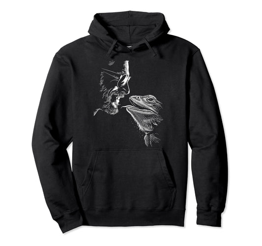 Bearded Dragon Dad Tiny Dinosaur Hoodie - Novelty Apparel Men Women - T-Shirt, Sweatshirt, Hoodie