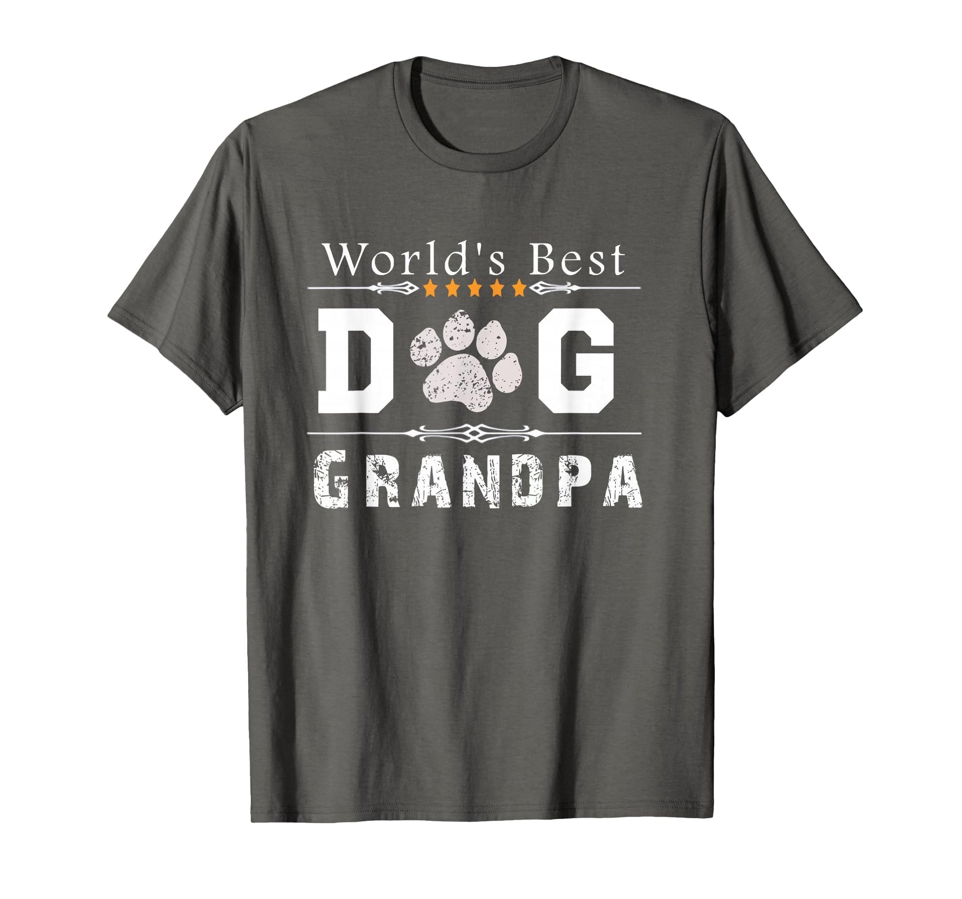 Worlds Best Dog Grandpa T-Shirt - Fun Novelty Design for Adults - T-Shirt, Sweatshirt, Hoodie