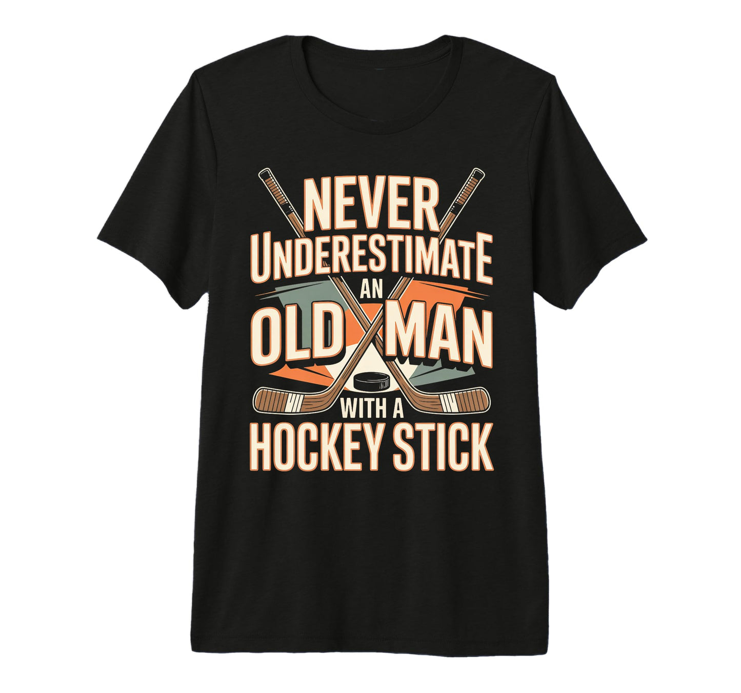 Old Hockey Stick Hockey Player Dad Hockey T-Shirt - Graphic Print Unisex - T-Shirt, Sweatshirt, Hoodie
