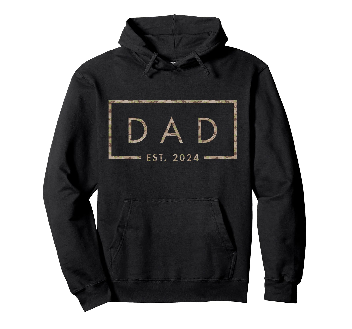 Camo Dad Est 2024 Fathers Day New Hoodie - Casual Everyday Wear Men Women - T-Shirt, Sweatshirt, Hoodie