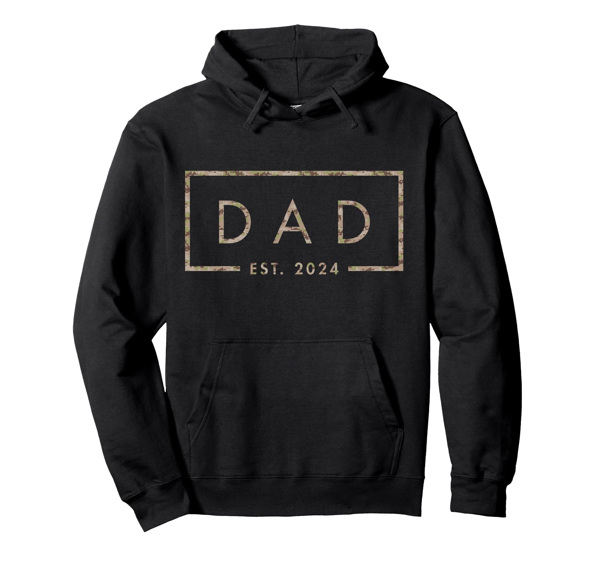 Camo Dad Est 2024 Fathers Day New Hoodie - Casual Everyday Wear Men Women - T-Shirt, Sweatshirt, Hoodie