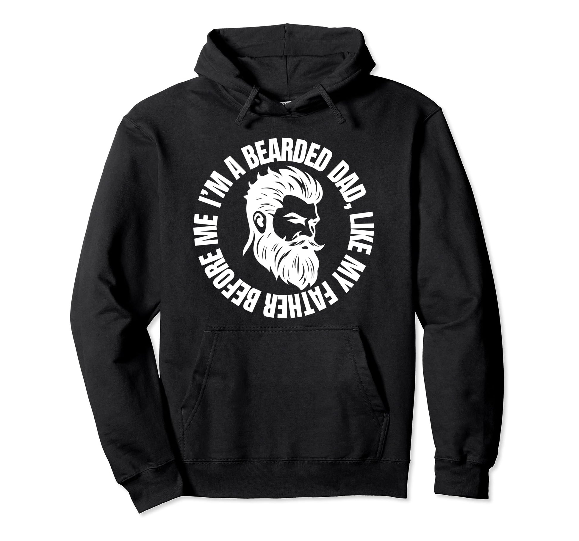 Bearded Dad Mens Beard Funny Superhero Hoodie - Novelty Apparel Men Women - T-Shirt, Sweatshirt, Hoodie