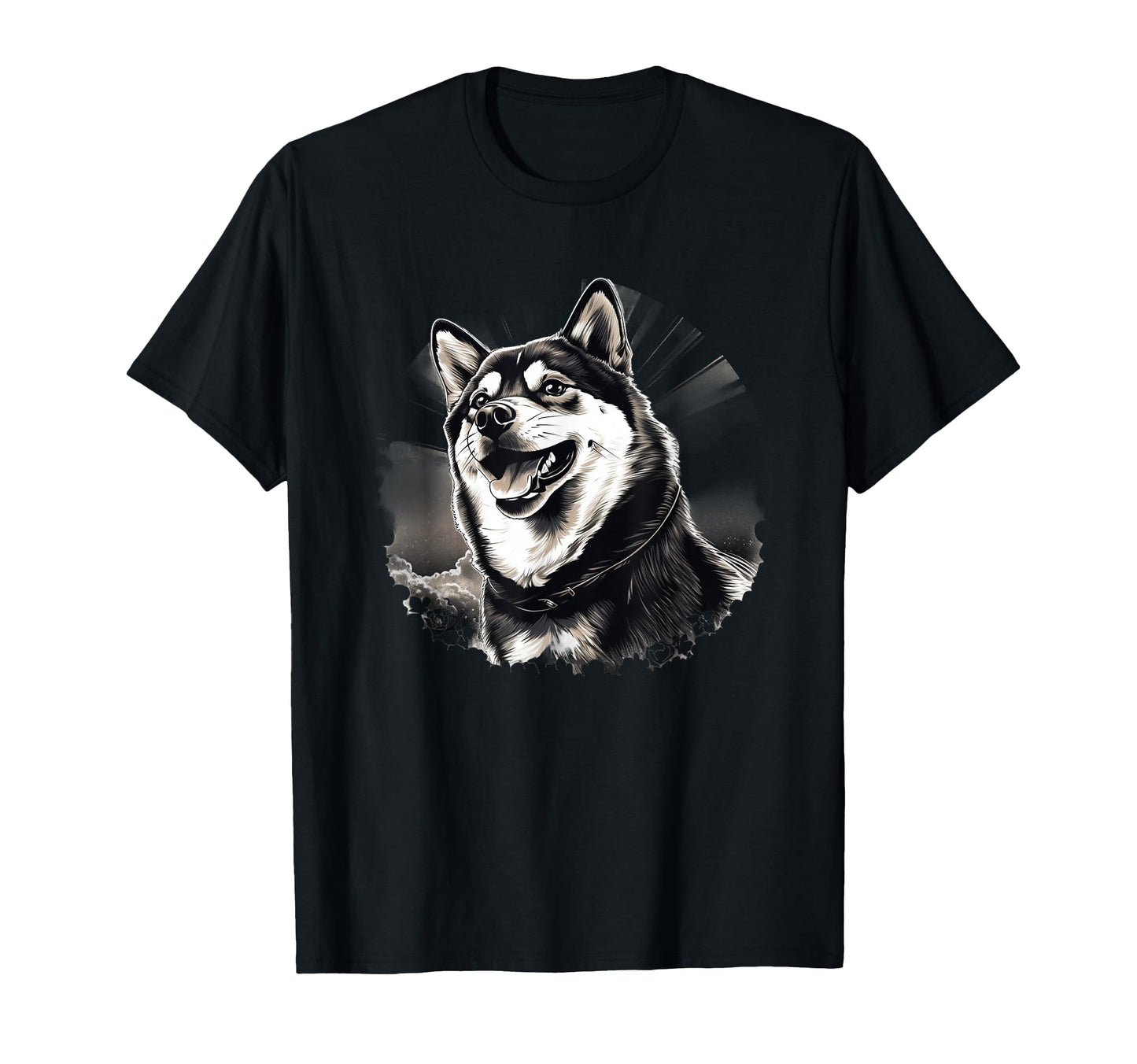 Mens Womens Black Tan Shiba Inu Dog T-Shirt - Trendy Graphic for Adults - T-Shirt, Sweatshirt, Hoodie