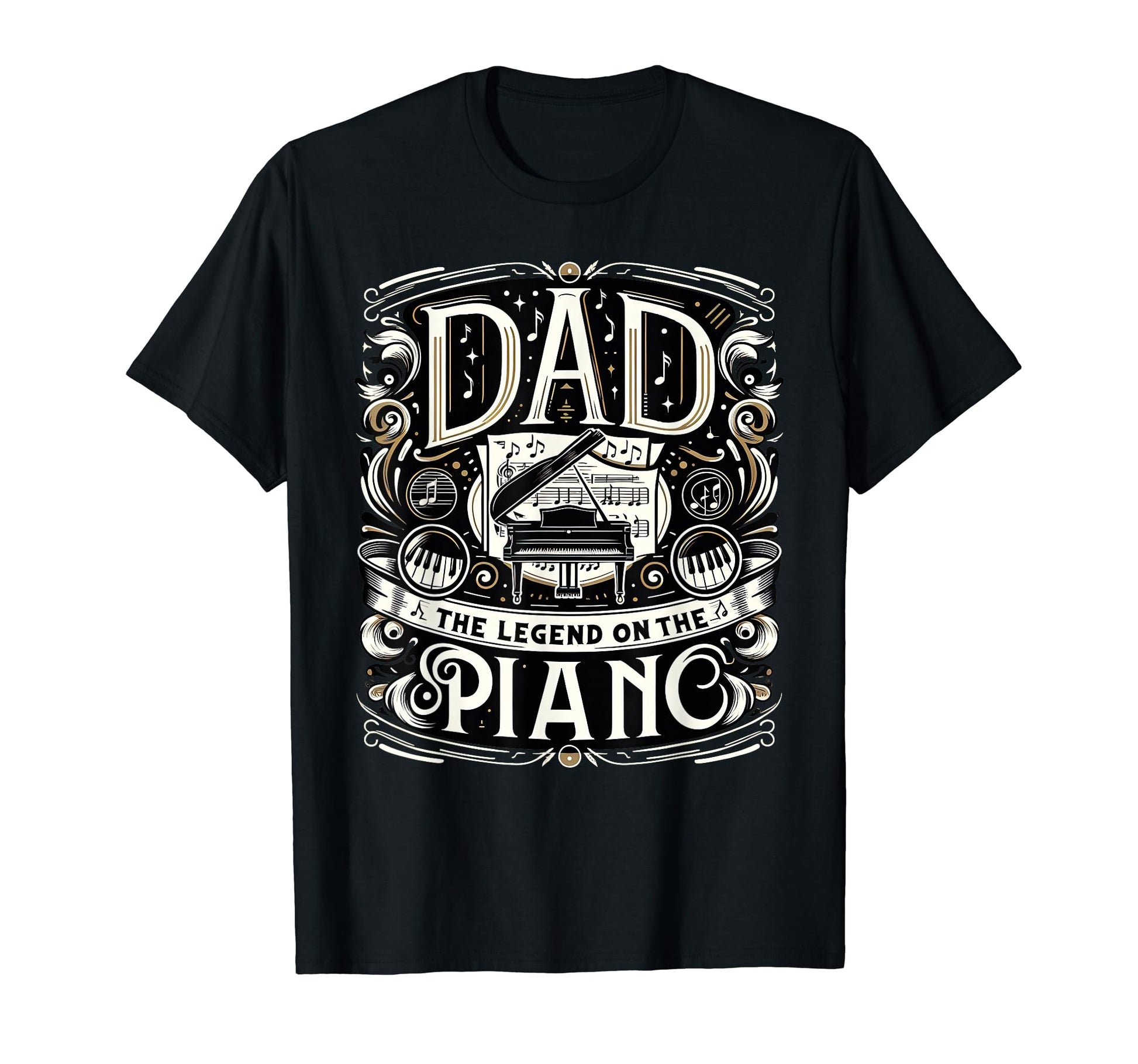 Dad Fathers Day Dad Legend Piano Dad T-Shirt - Trendy Graphic Unisex - T-Shirt, Sweatshirt, Hoodie