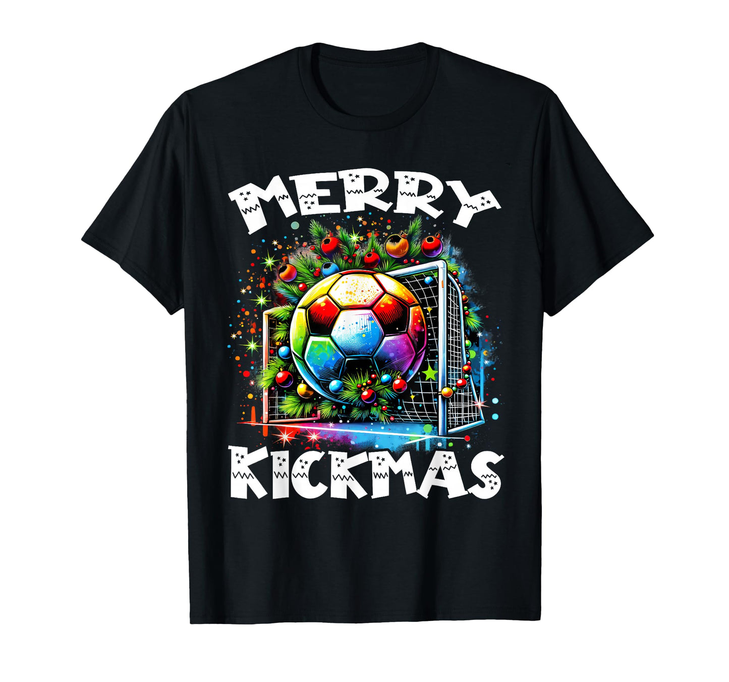 Merry Kickmas Soccer Ball Soccer T-Shirt - Aesthetic Graphic Men Women - T-Shirt, Sweatshirt, Hoodie