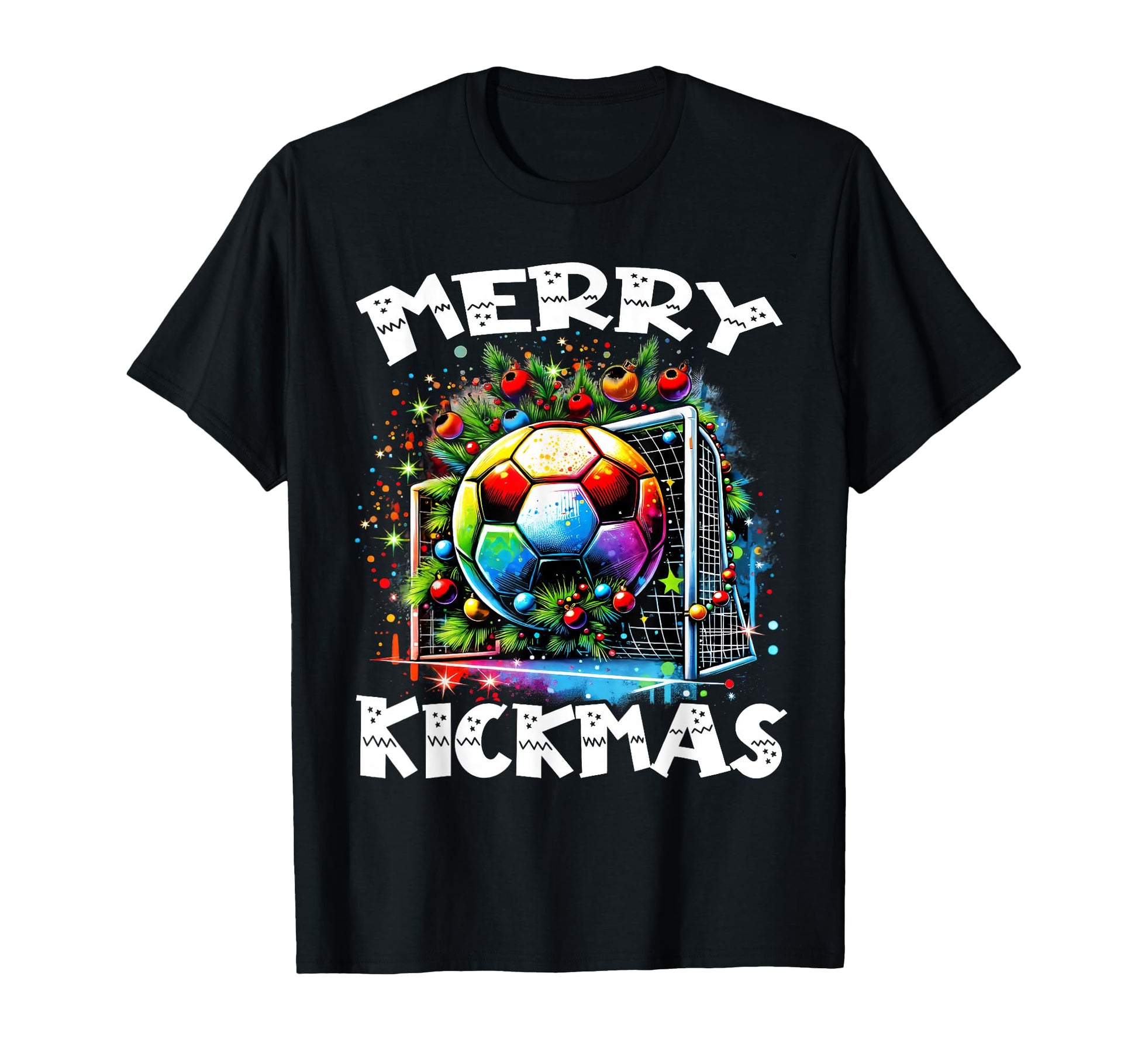 Merry Kickmas Soccer Ball Soccer T-Shirt - Aesthetic Graphic Men Women - T-Shirt, Sweatshirt, Hoodie