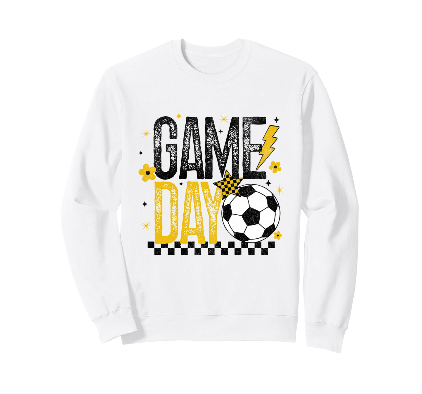 Game Day Soccer Season Black Sweatshirt - Novelty Apparel for Adults - T-Shirt, Sweatshirt, Hoodie