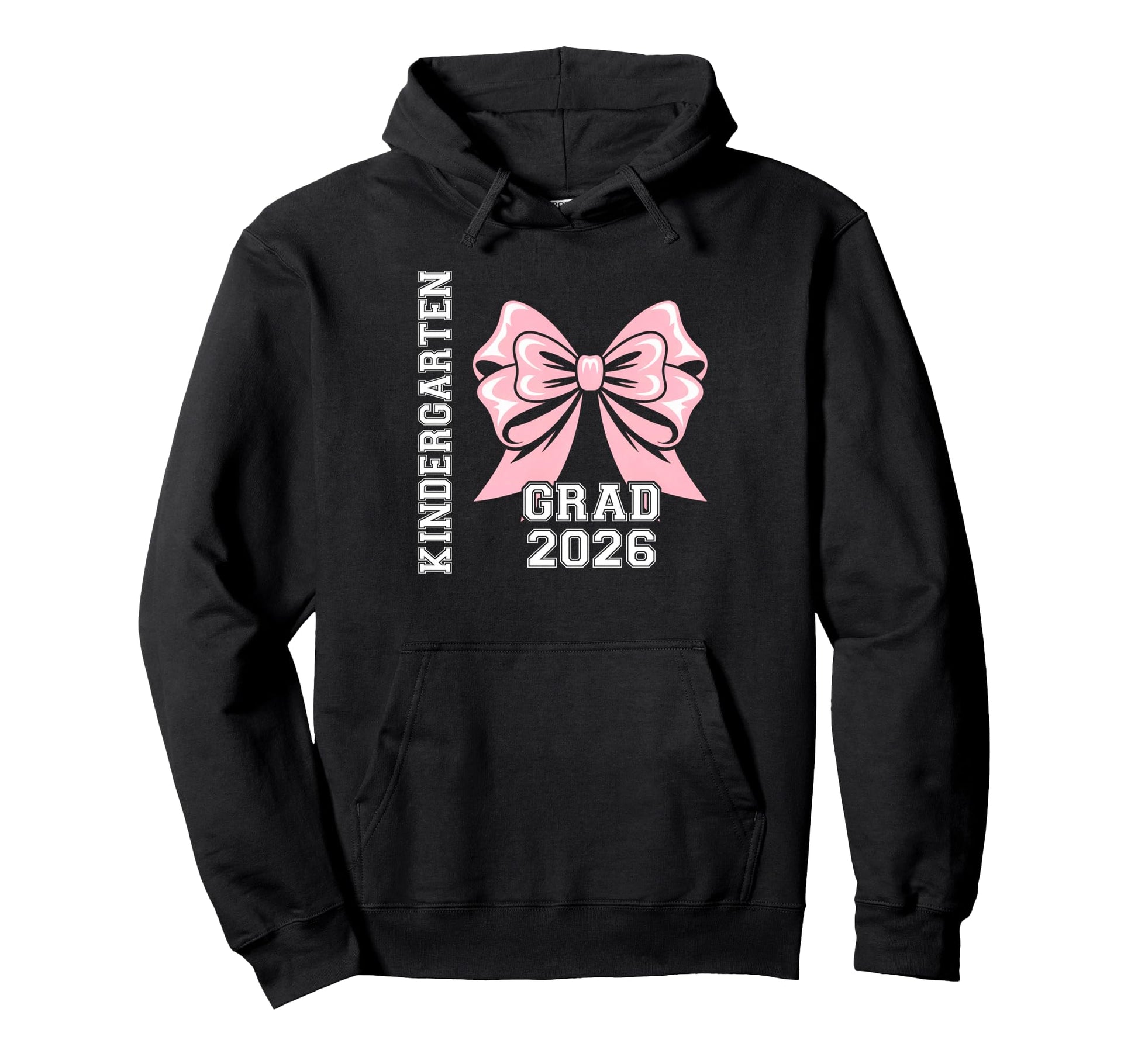 Kindergarten Grad 2026 Bow Graduate Hoodie - Fun Novelty Design for Adults - T-Shirt, Sweatshirt, Hoodie
