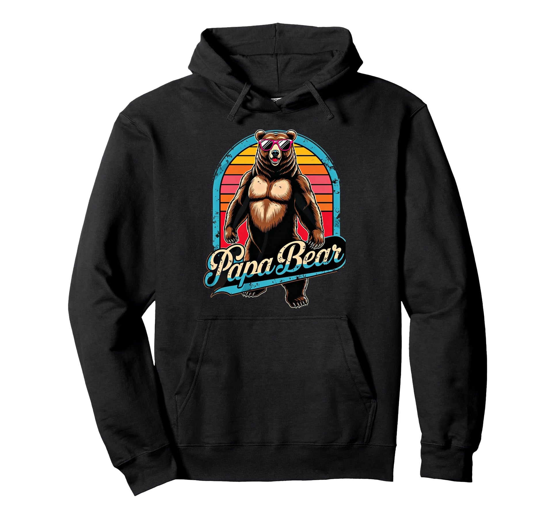 Papa Bear Husband Father Family Hoodie - Casual Everyday Wear Men Women - T-Shirt, Sweatshirt, Hoodie