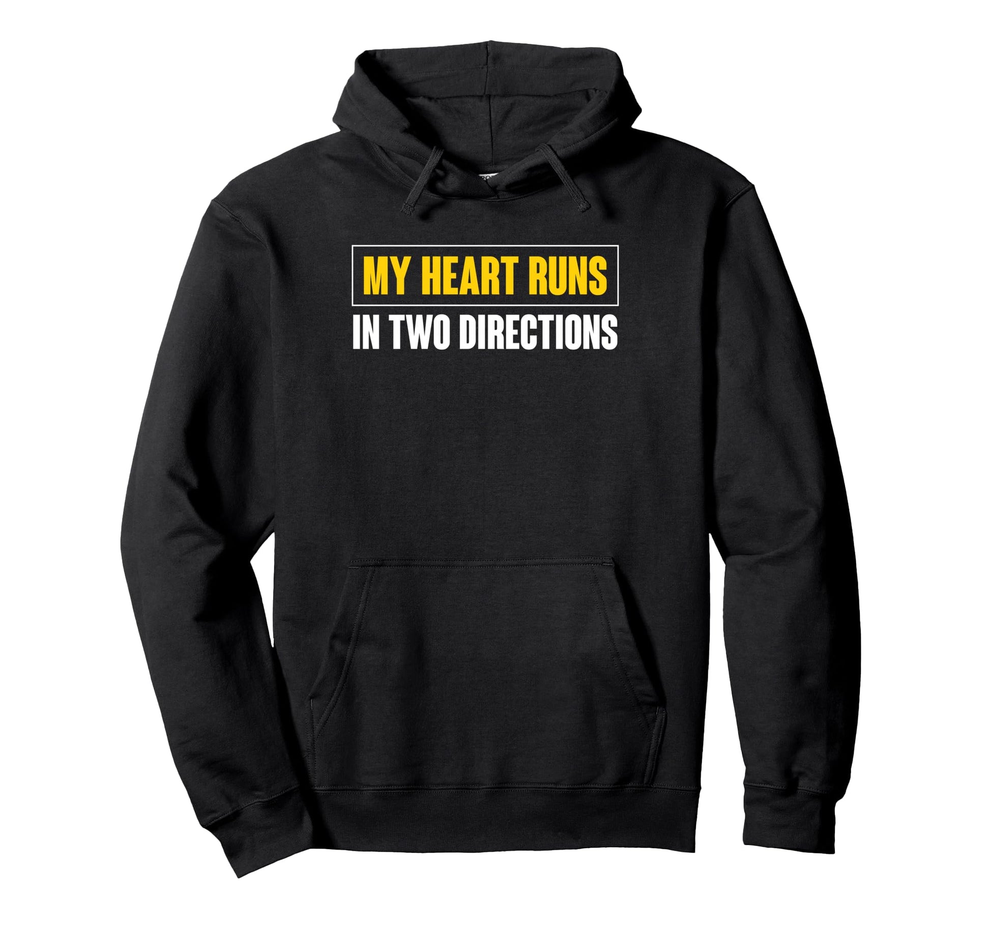 My Heart Runs Two Directions Twin Dad Hoodie - Novelty Apparel Unisex - T-Shirt, Sweatshirt, Hoodie