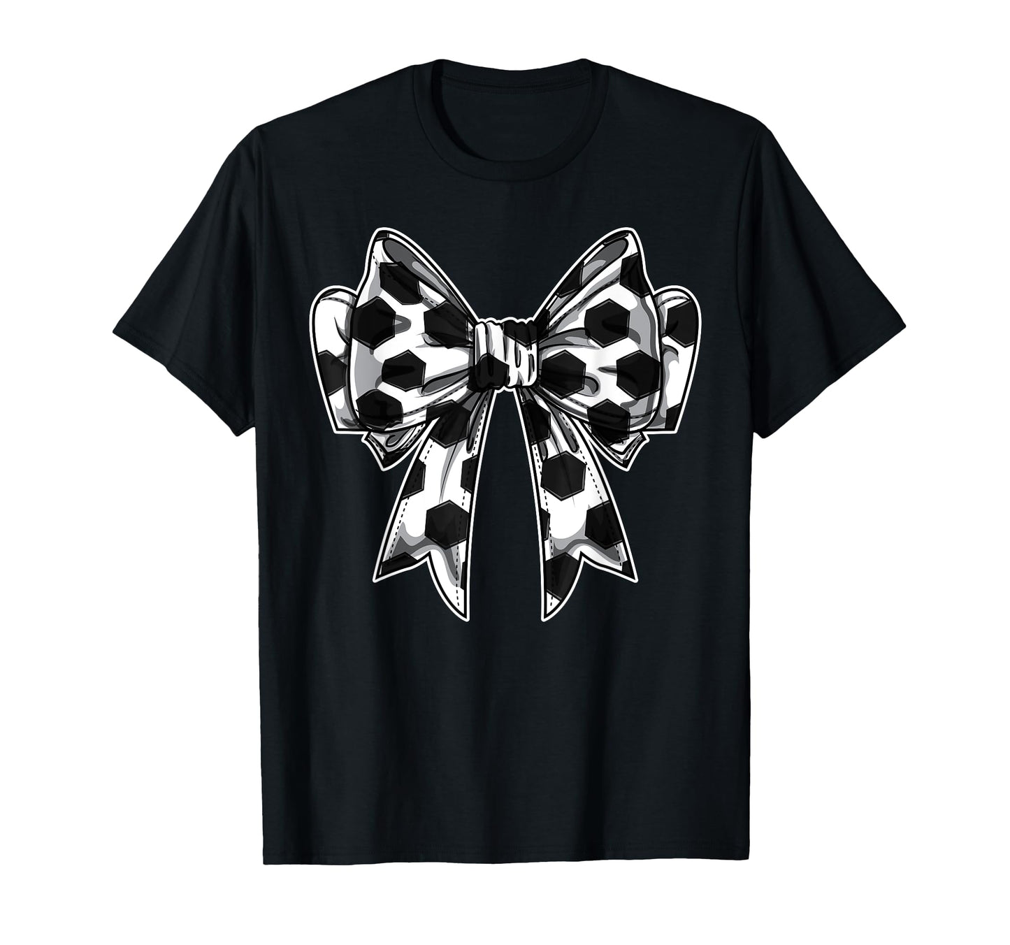 Soccer Ball Coquette Bow Game Day Soccer T-Shirt - Unique Graphic Unisex - T-Shirt, Sweatshirt, Hoodie