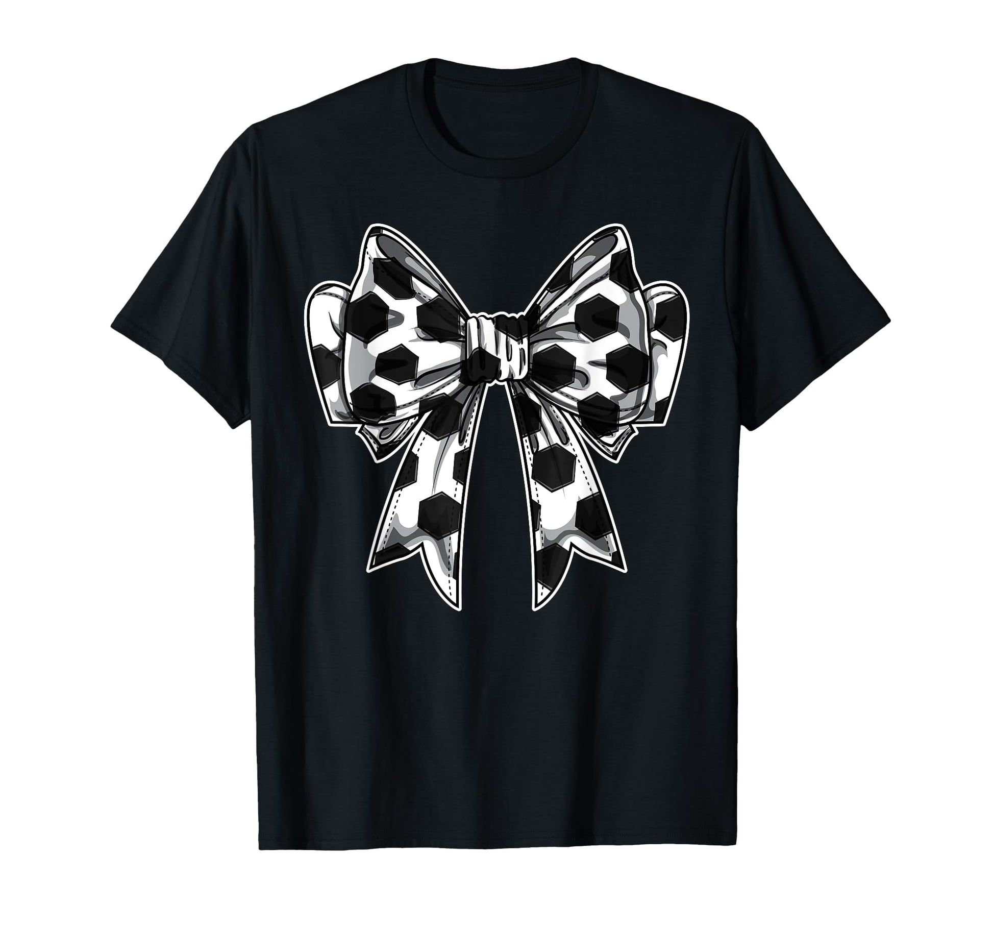 Soccer Ball Coquette Bow Game Day Soccer T-Shirt - Unique Graphic Unisex - T-Shirt, Sweatshirt, Hoodie