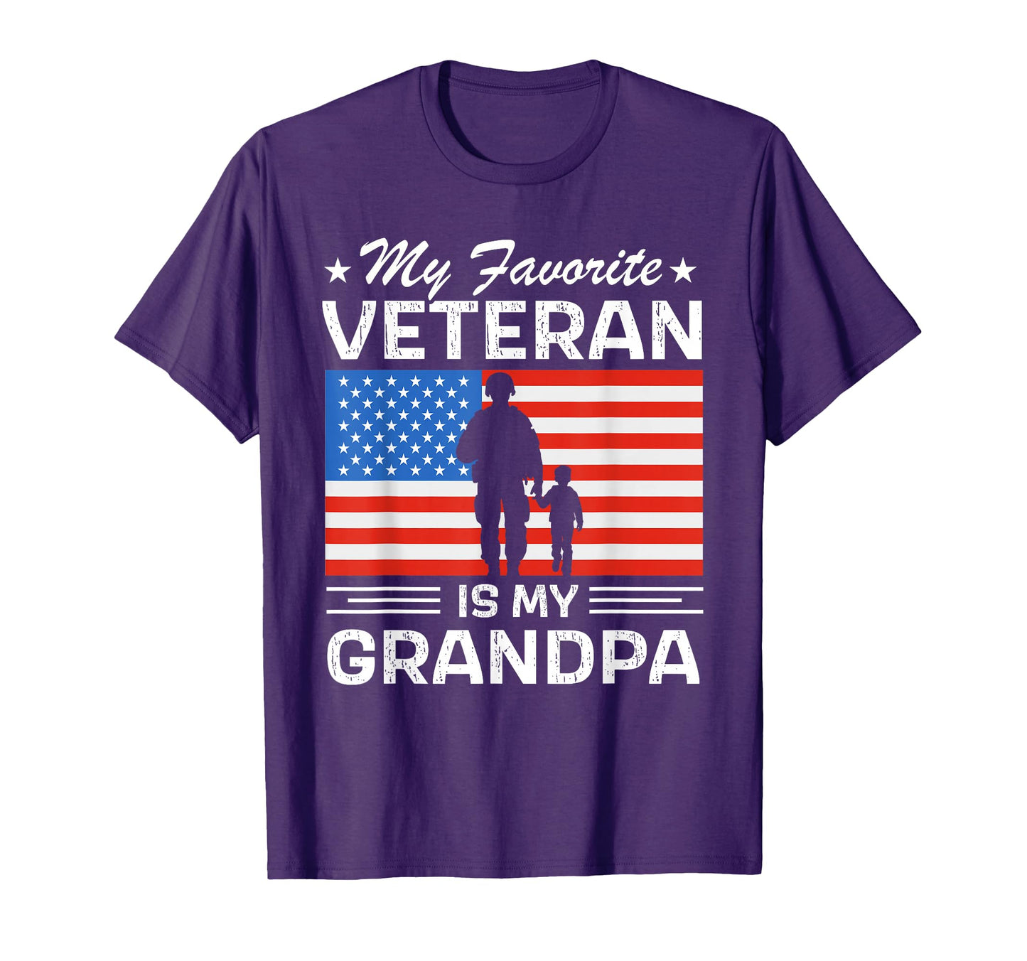 Grandpa Veterans Day My Favorite T-Shirt - Custom Art Print for Adults - T-Shirt, Sweatshirt, Hoodie