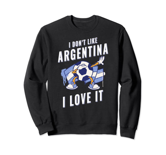 Argentina Soccer Supporters Fun Flag Sweatshirt - Aesthetic Graphic Unisex - T-Shirt, Sweatshirt, Hoodie