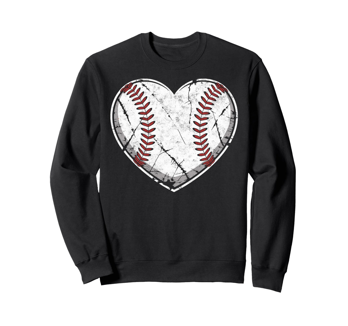 Baseball Ball Heart Player Coach Dad Sweatshirt - Aesthetic Graphic Unisex - T-Shirt, Sweatshirt, Hoodie