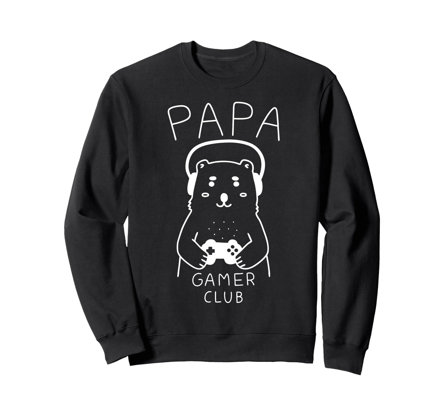 Papa Bear Gamer Club Funny Husband Sweatshirt - Graphic Print for Adults - T-Shirt, Sweatshirt, Hoodie