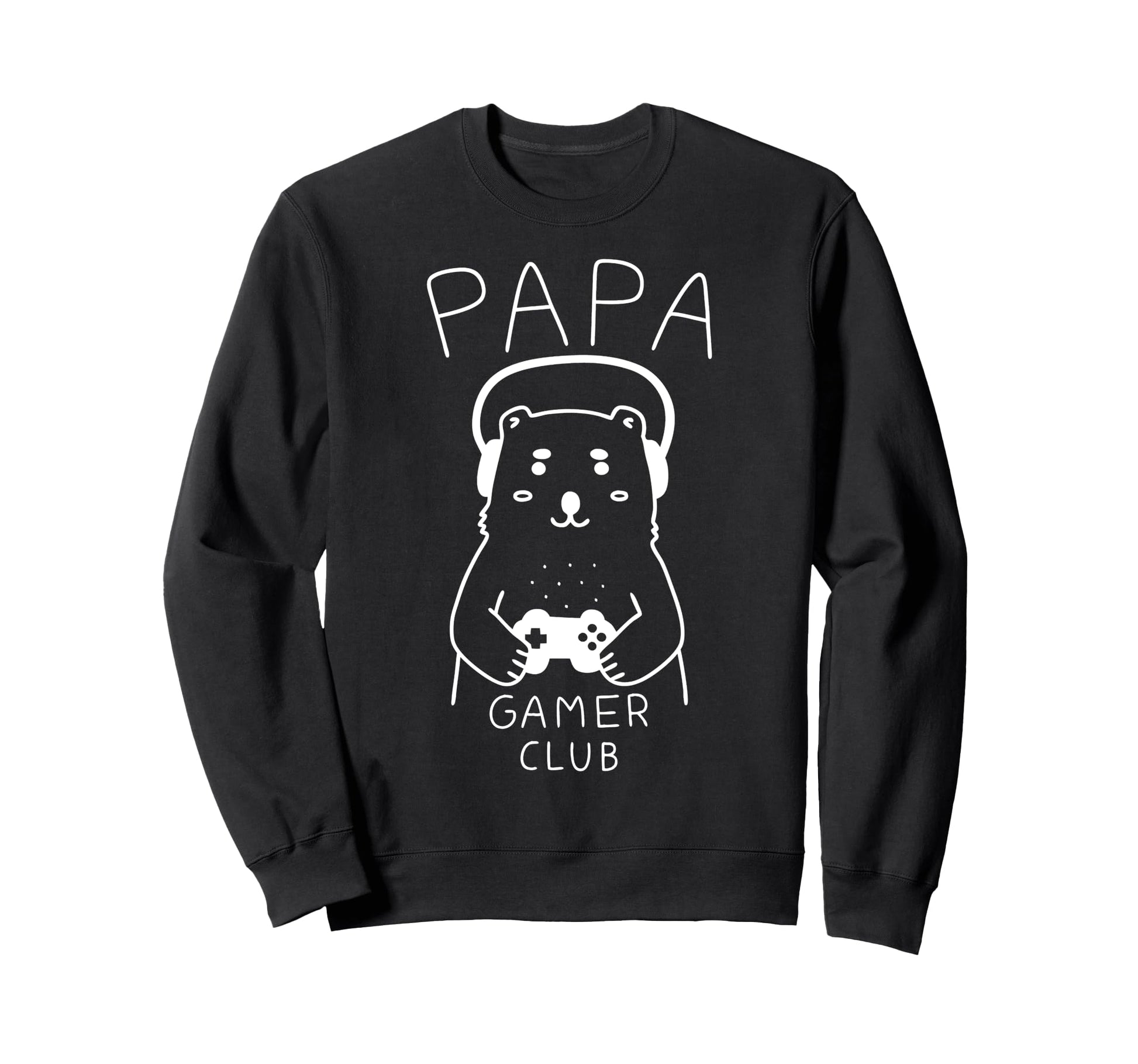 Papa Bear Gamer Club Funny Husband Sweatshirt - Graphic Print for Adults - T-Shirt, Sweatshirt, Hoodie