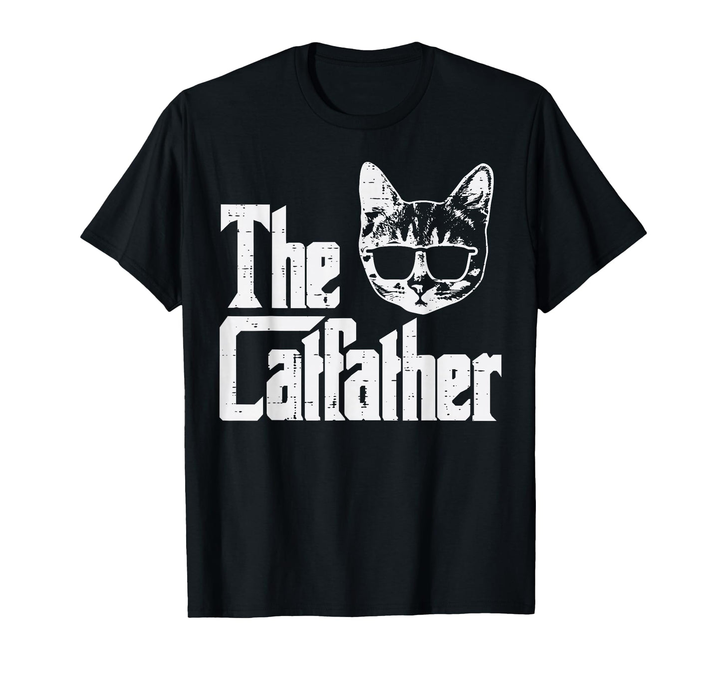 Catfather Funny Cat Dad Fathers Day T-Shirt - Custom Art Print Unisex - T-Shirt, Sweatshirt, Hoodie