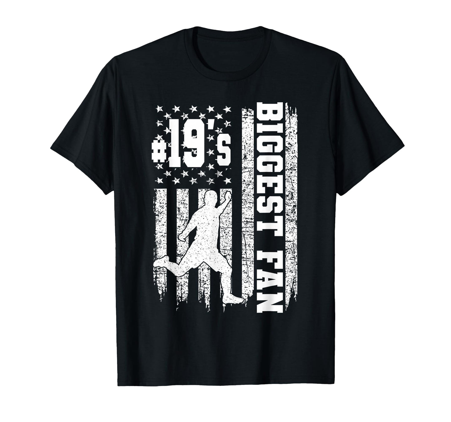 Soccer Biggest Fan Number 19 Proud T-Shirt - Trendy Graphic Unisex - T-Shirt, Sweatshirt, Hoodie