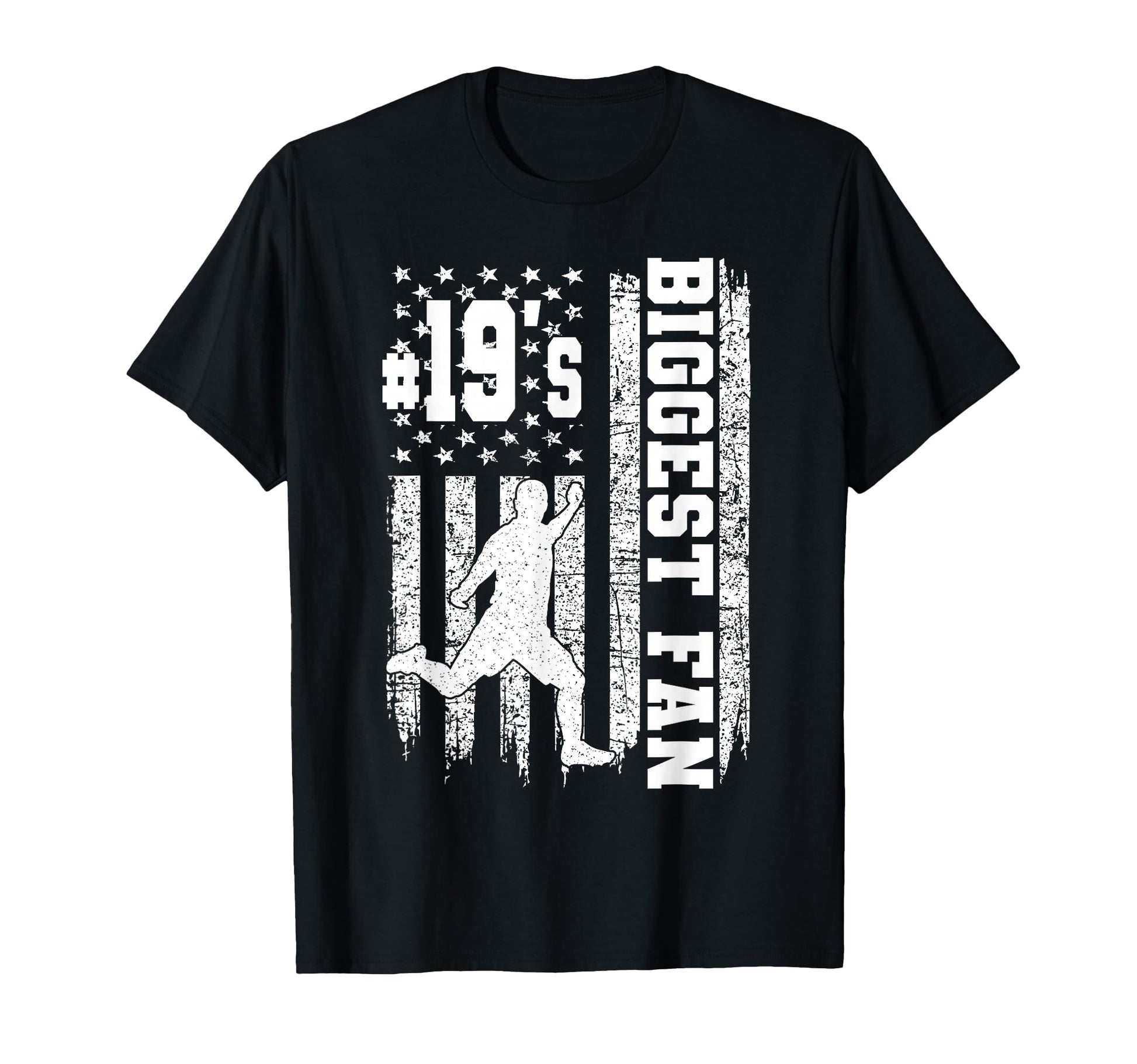 Soccer Biggest Fan Number 19 Proud T-Shirt - Trendy Graphic Unisex - T-Shirt, Sweatshirt, Hoodie