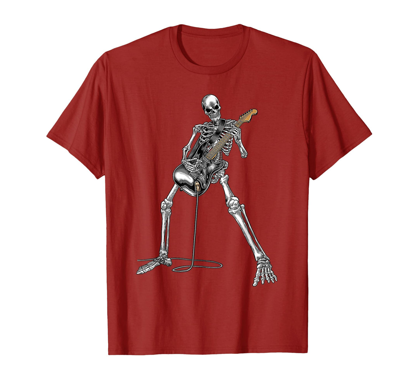 Halloween Skeleton Playing Guitar T-Shirt - Custom Art Print for Adults - T-Shirt, Sweatshirt, Hoodie