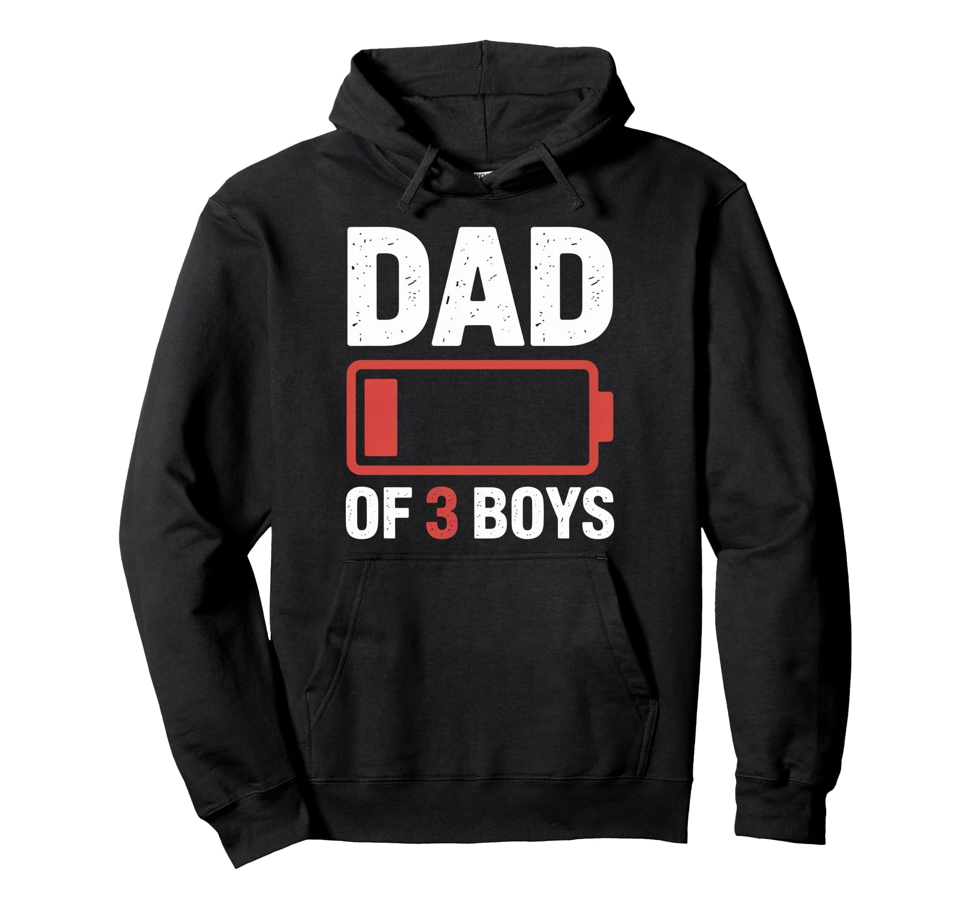 Dad 3 Funny Exhausted Father Hoodie - Minimalist Print Men Women - T-Shirt, Sweatshirt, Hoodie