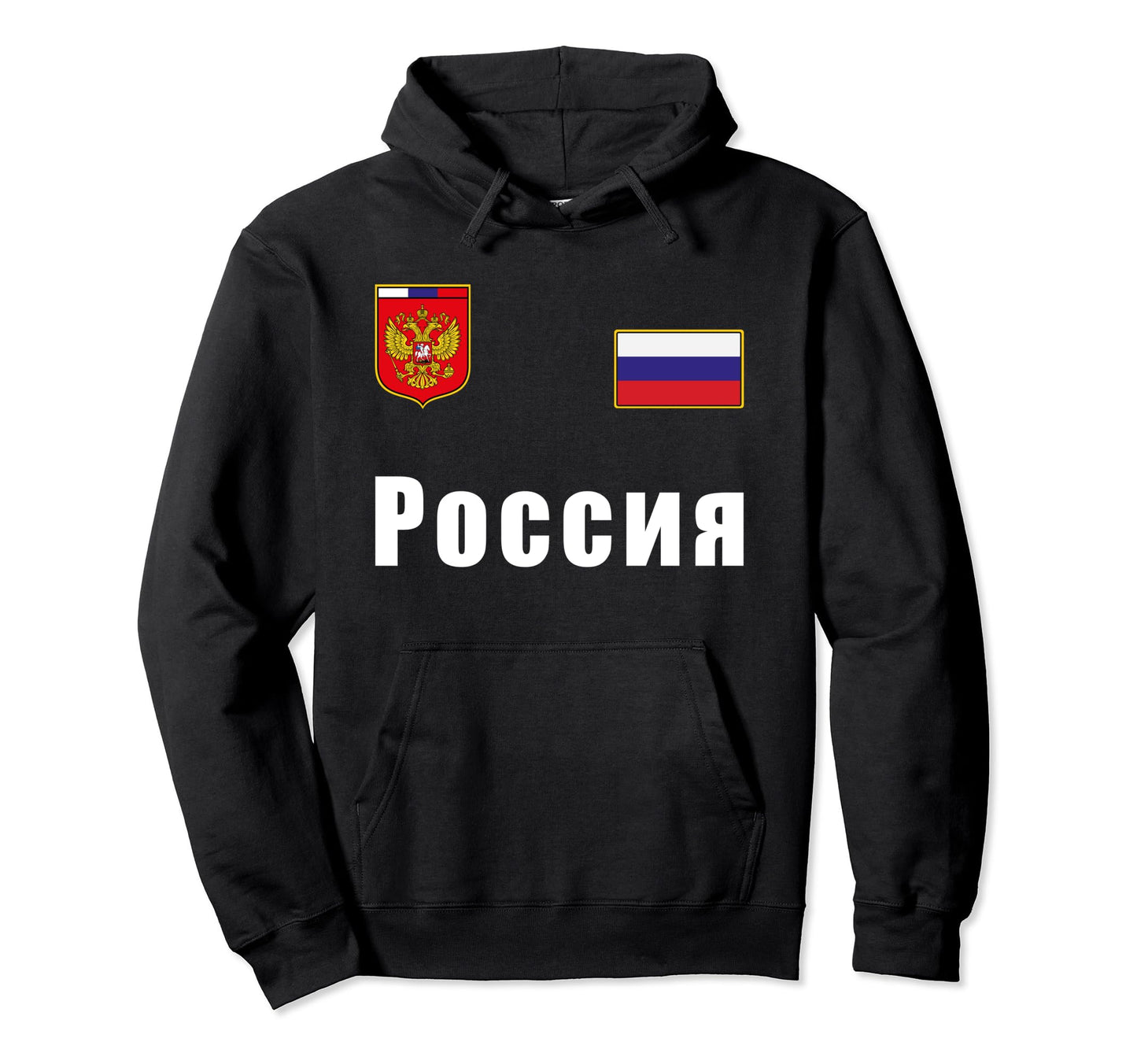 Russia Flag Soccer Player Russian Hoodie - Aesthetic Graphic for Adults - T-Shirt, Sweatshirt, Hoodie