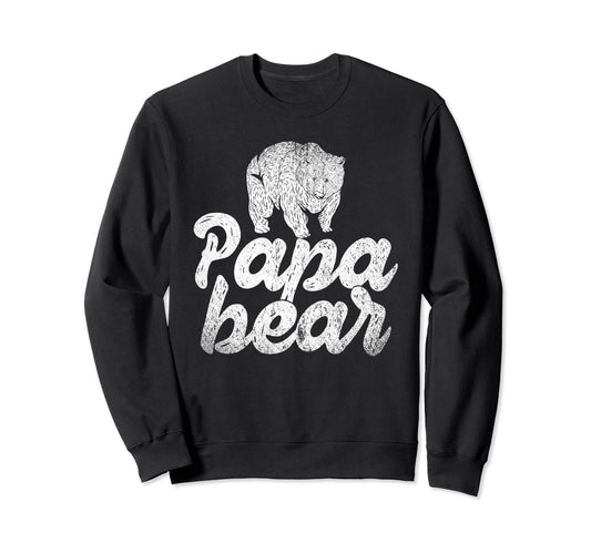 Animal Fathers Day Bear Family Dad Sweatshirt - Minimalist Print Unisex - T-Shirt, Sweatshirt, Hoodie