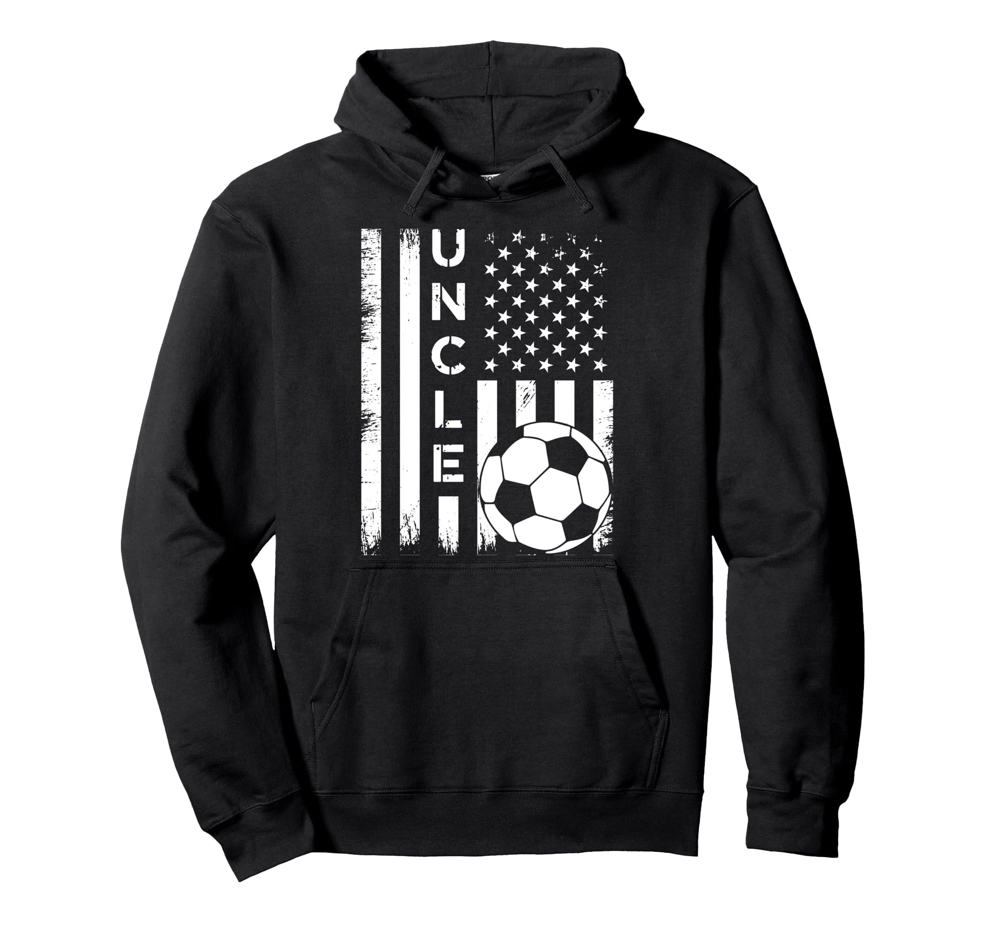 Soccer Uncle American Flag Hoodie - Casual Everyday Wear for Adults - T-Shirt, Sweatshirt, Hoodie