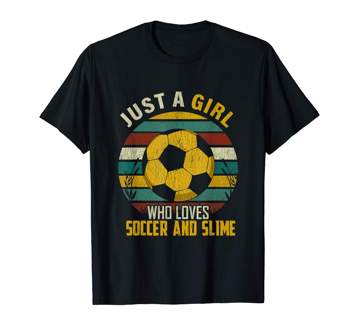 Just Who Loves Soccer And Slime Gift T-Shirt - Trendy Graphic Unisex - T-Shirt, Sweatshirt, Hoodie