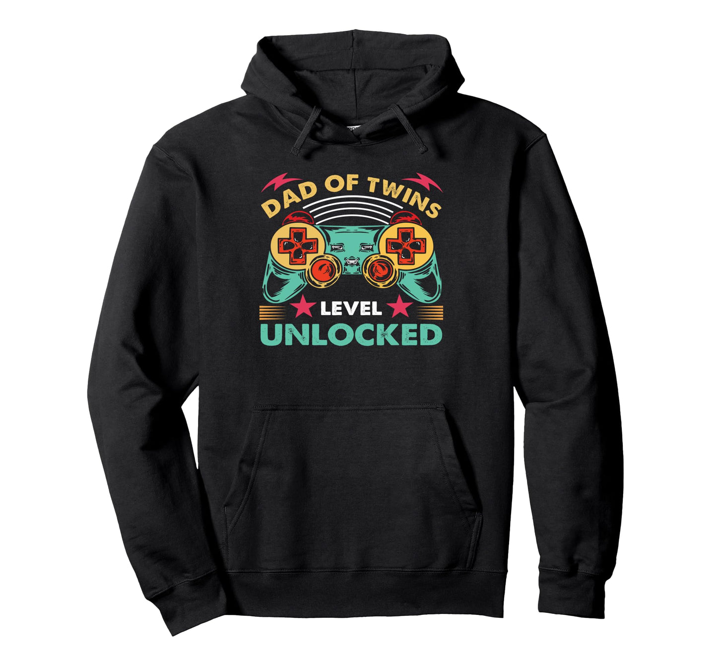 Funny Dad Twins Level Unlocked Hoodie - Casual Everyday Wear for Adults - T-Shirt, Sweatshirt, Hoodie