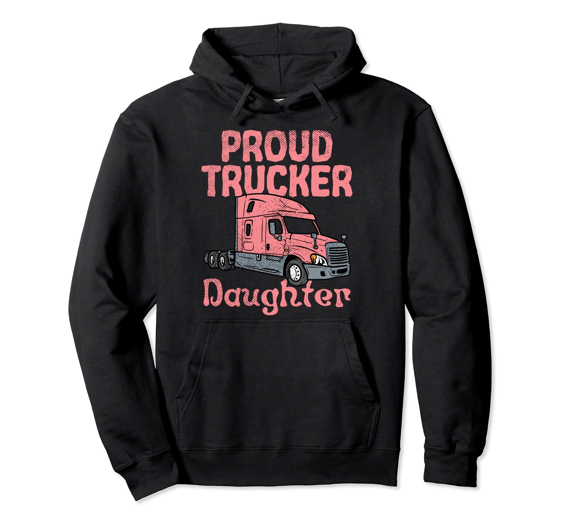 Father Daughter Funny Truck Driver Proud Hoodie - Aesthetic Graphic Unisex - T-Shirt, Sweatshirt, Hoodie