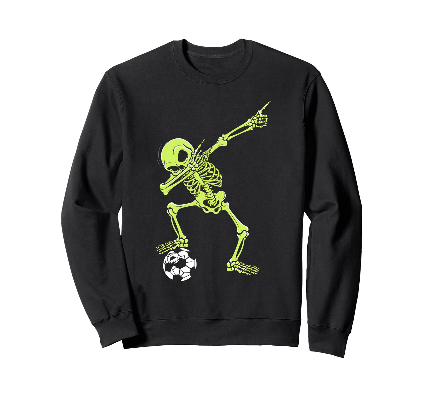 Dabbing Skeleton Soccer Halloween Sweatshirt - Custom Art Print Men Women - T-Shirt, Sweatshirt, Hoodie