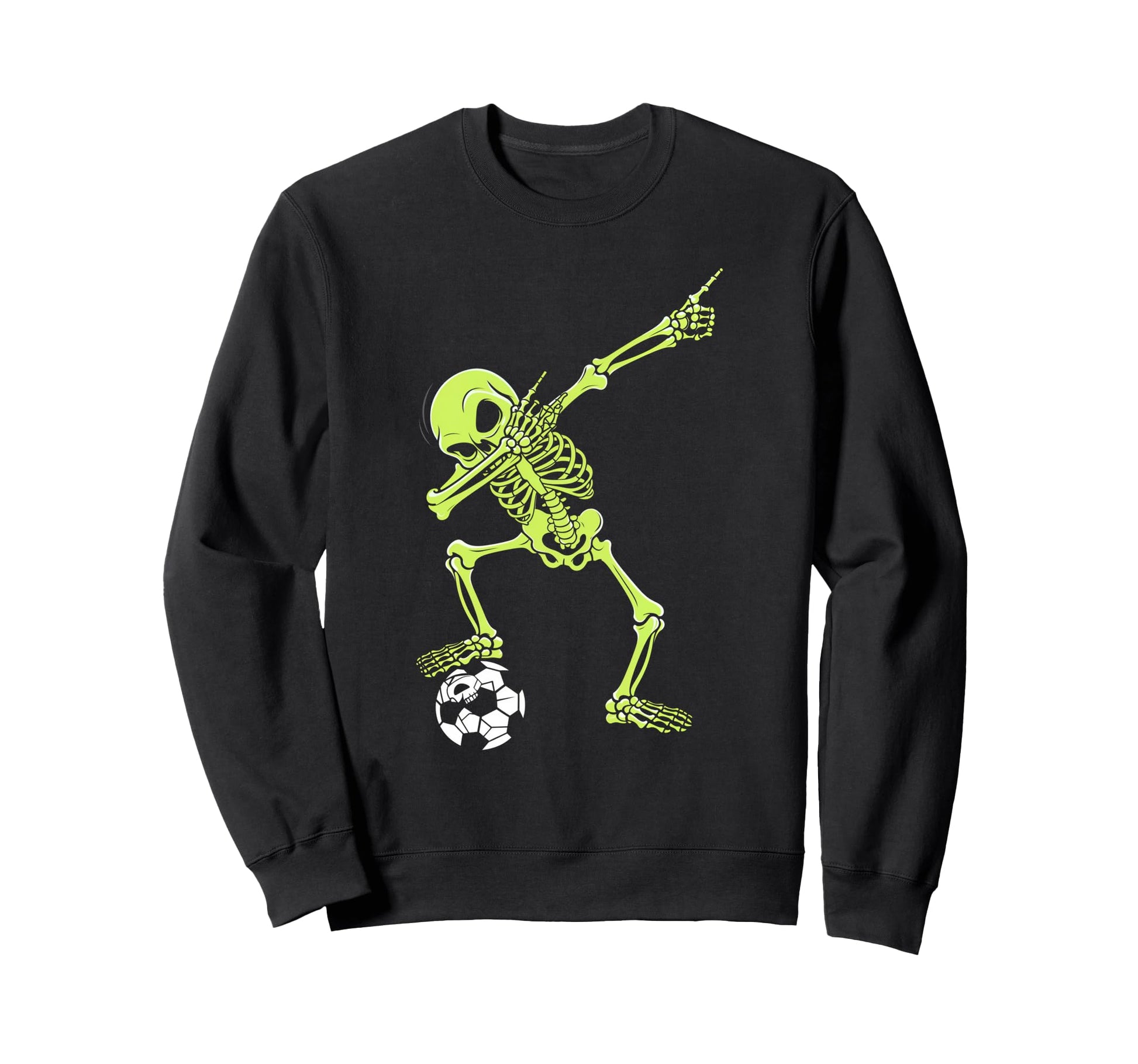 Dabbing Skeleton Soccer Halloween Sweatshirt - Custom Art Print Men Women - T-Shirt, Sweatshirt, Hoodie